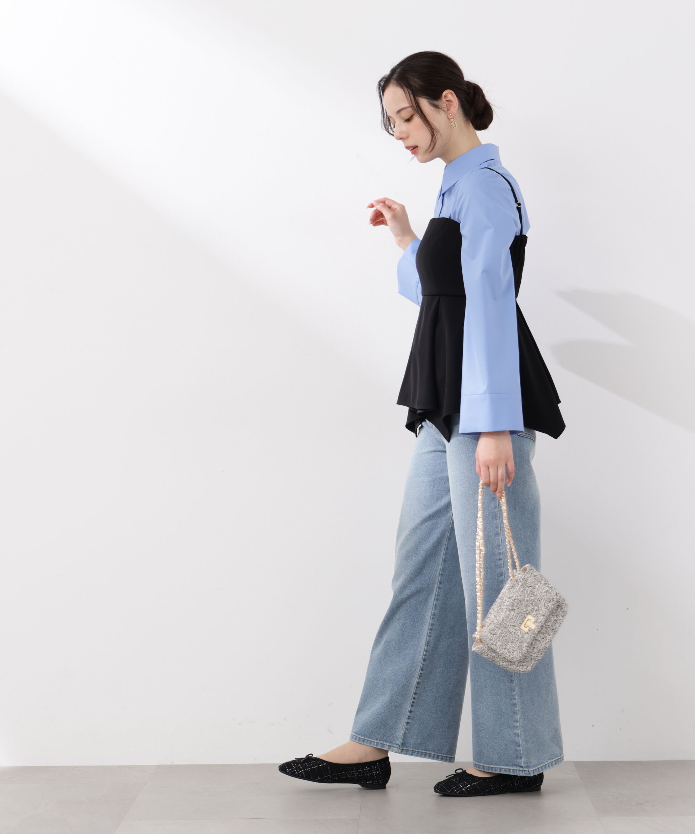 PROPORTION BODY DRESSING「〈a/mie〉フレアースリーブシャツ　26SS」|シャツ・ブラウス|