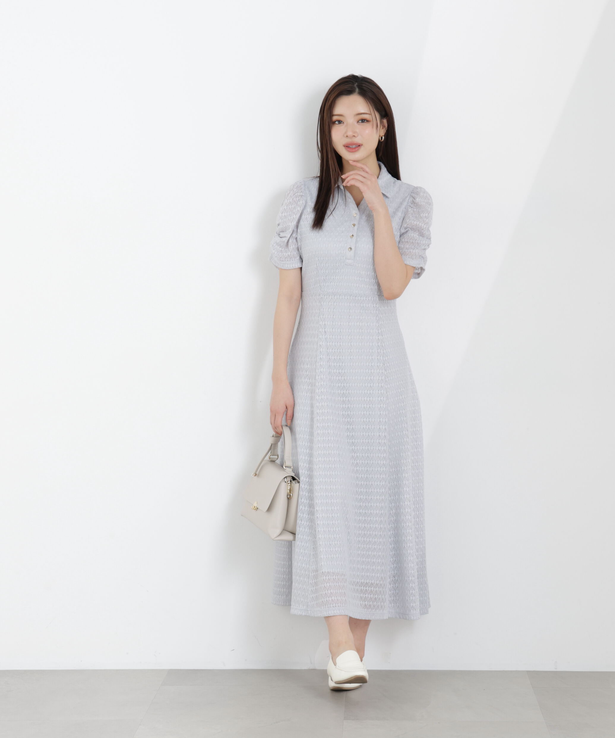 PROPORTION BODY DRESSING「ストレッチレース襟付きワンピース　26SS」|ワンピース|