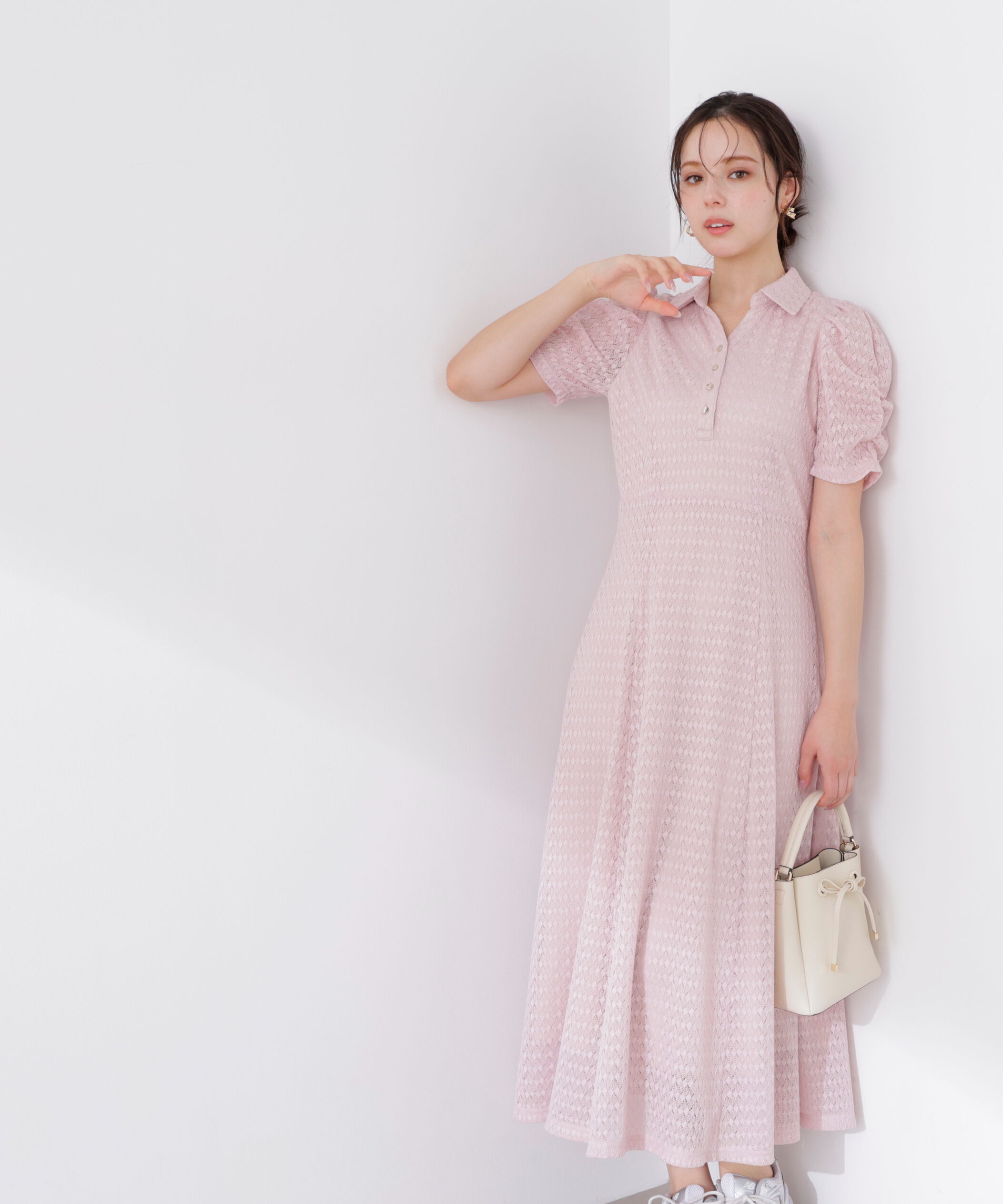 PROPORTION BODY DRESSING「ストレッチレース襟付きワンピース　26SS」|ワンピース|