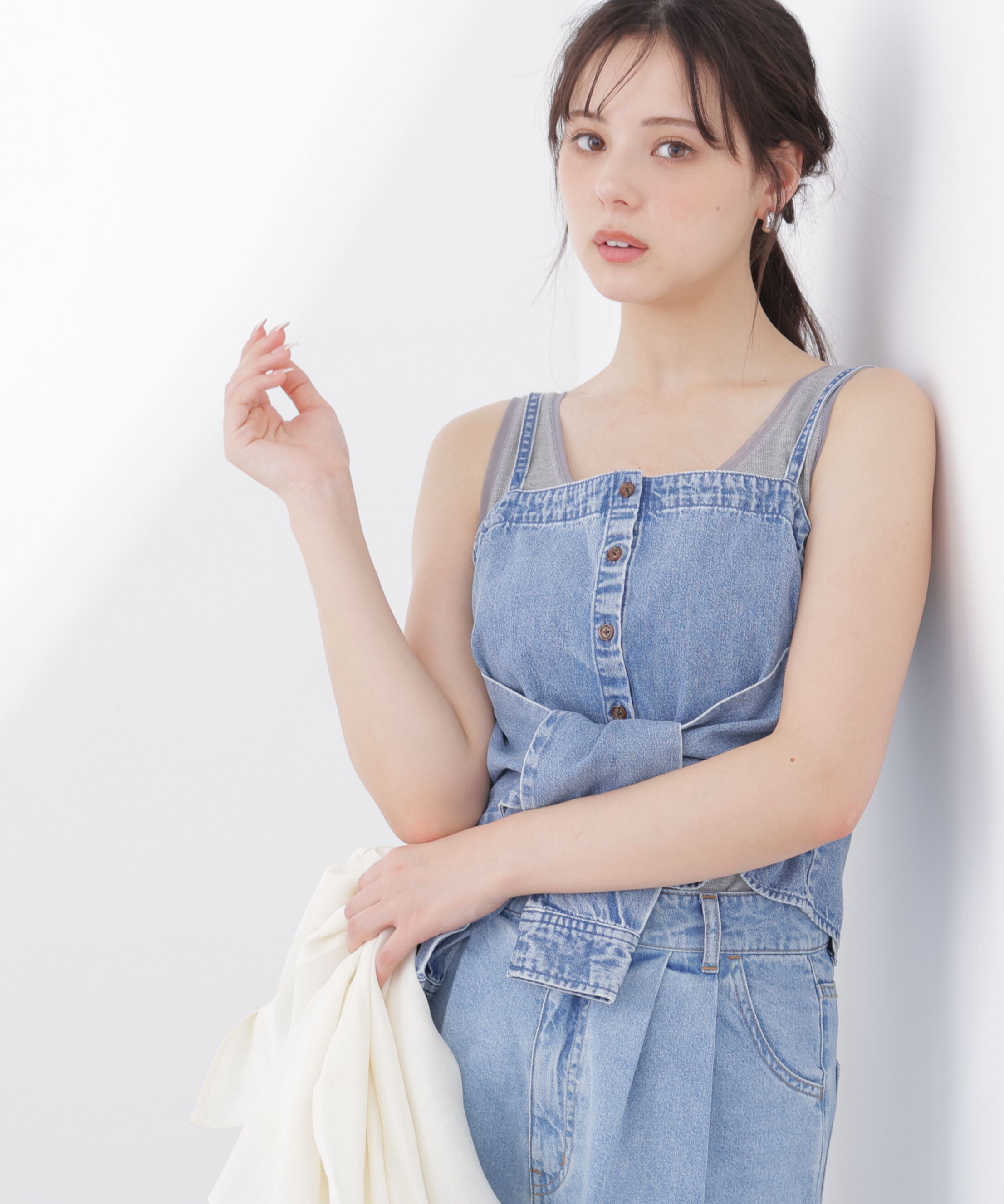 PROPORTION BODY DRESSING「〈a/mie〉シャツビスチェ 26SS」|シャツ・ブラウス|