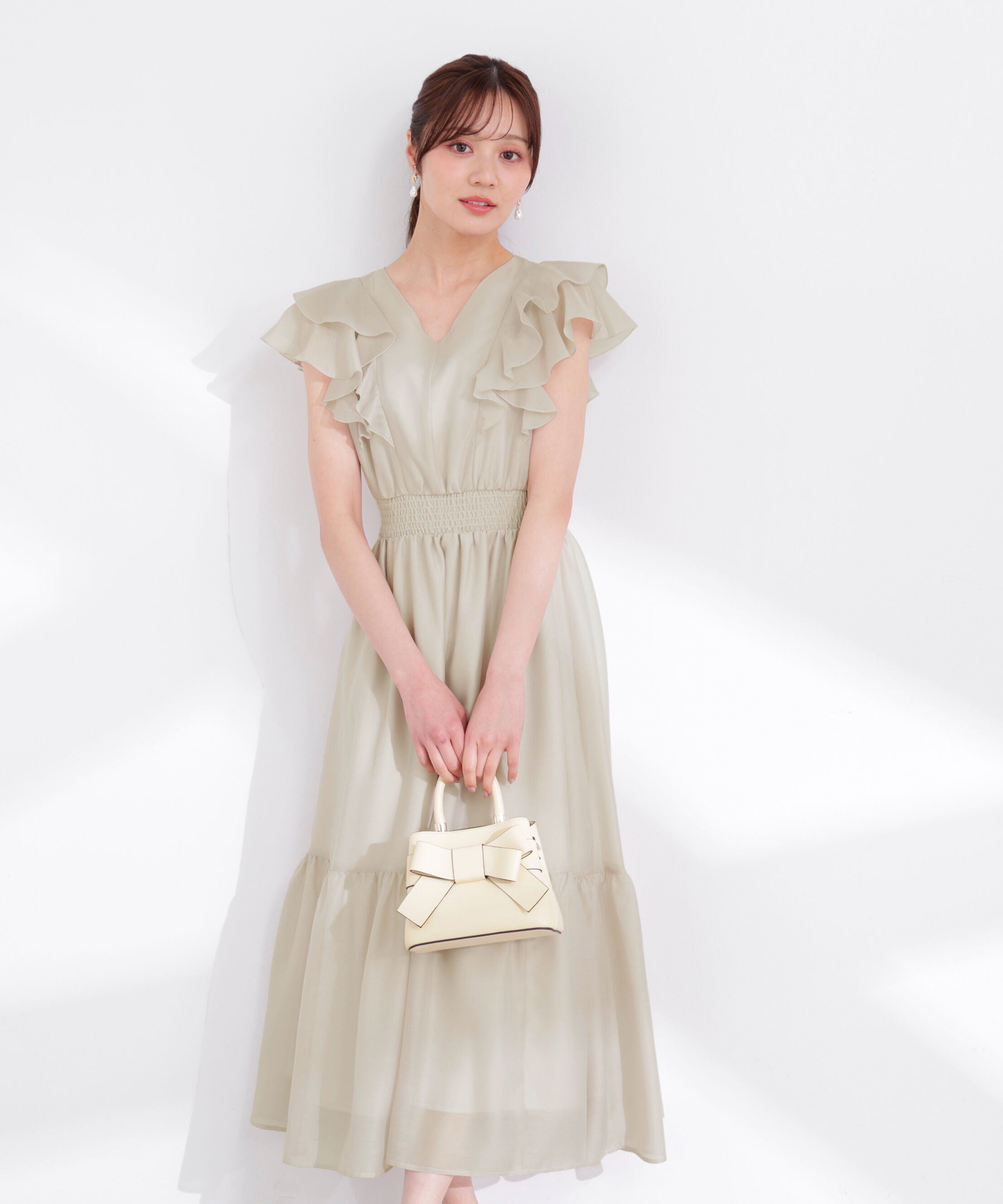 PROPORTION BODY DRESSING「ラッフルスリーブワンピース 26SS」|ワンピース|