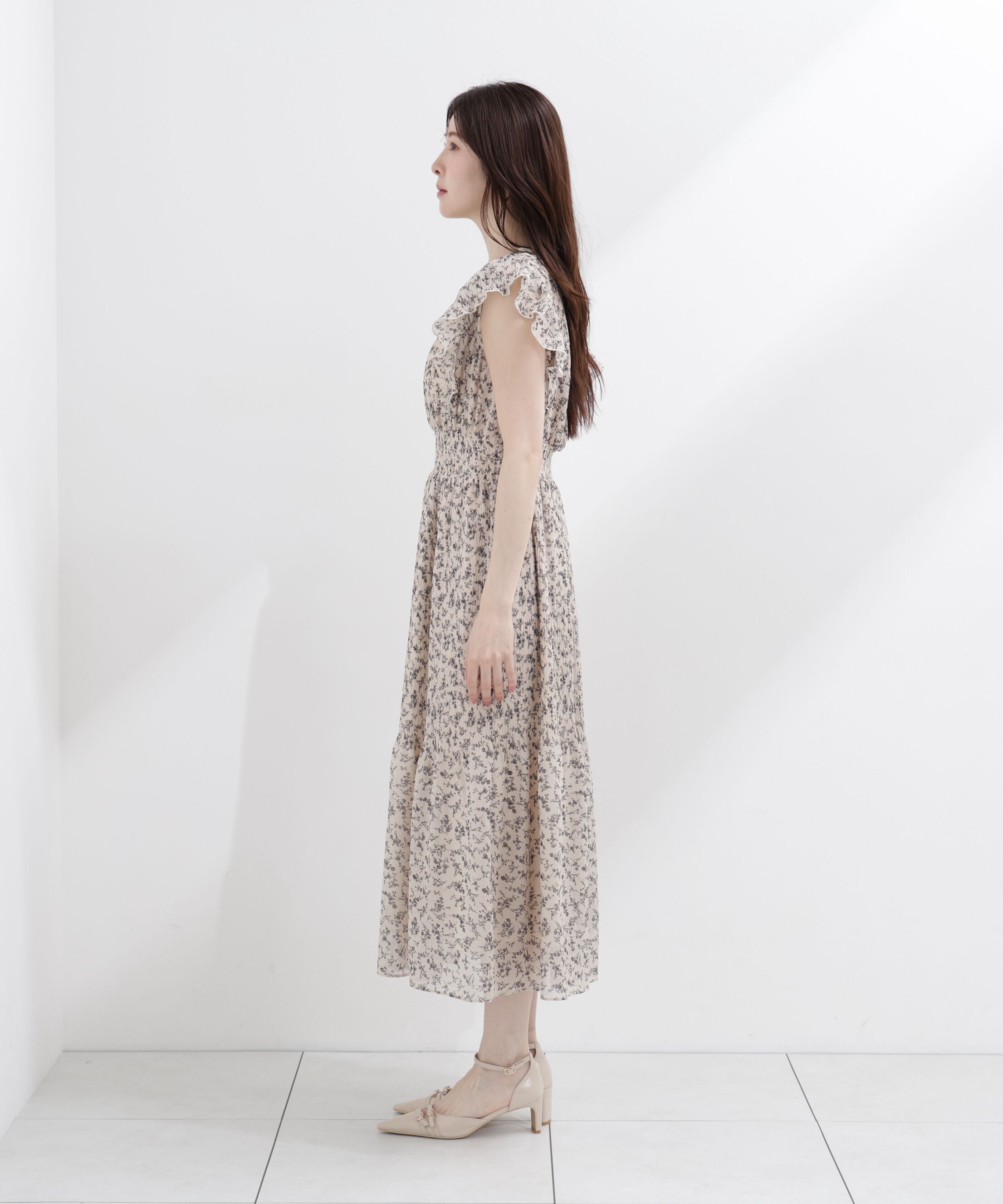 PROPORTION BODY DRESSING「小花楊柳ロングワンピース 26AW」|ワンピース|