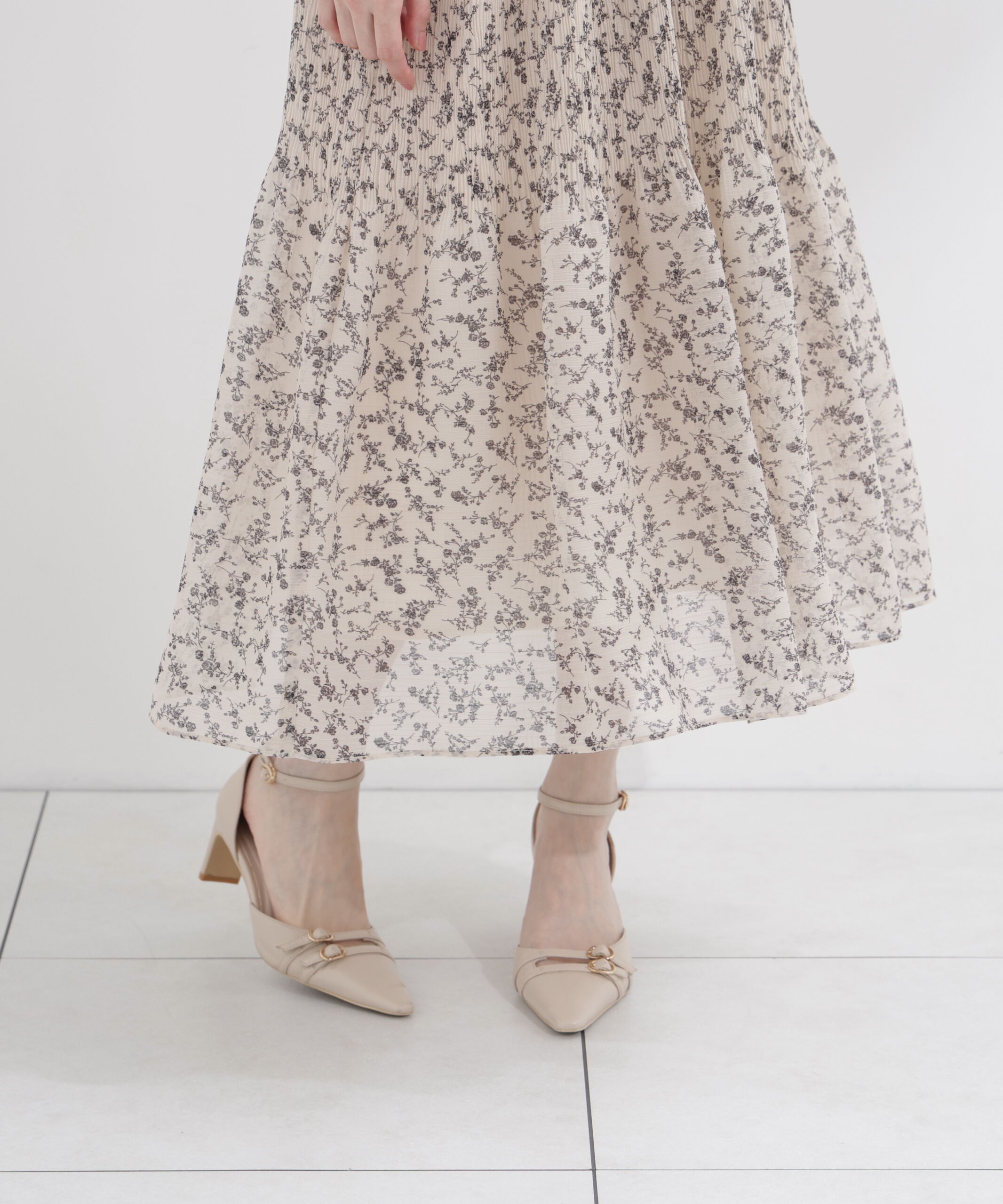 PROPORTION BODY DRESSING「小花楊柳ロングワンピース 26AW」|ワンピース|