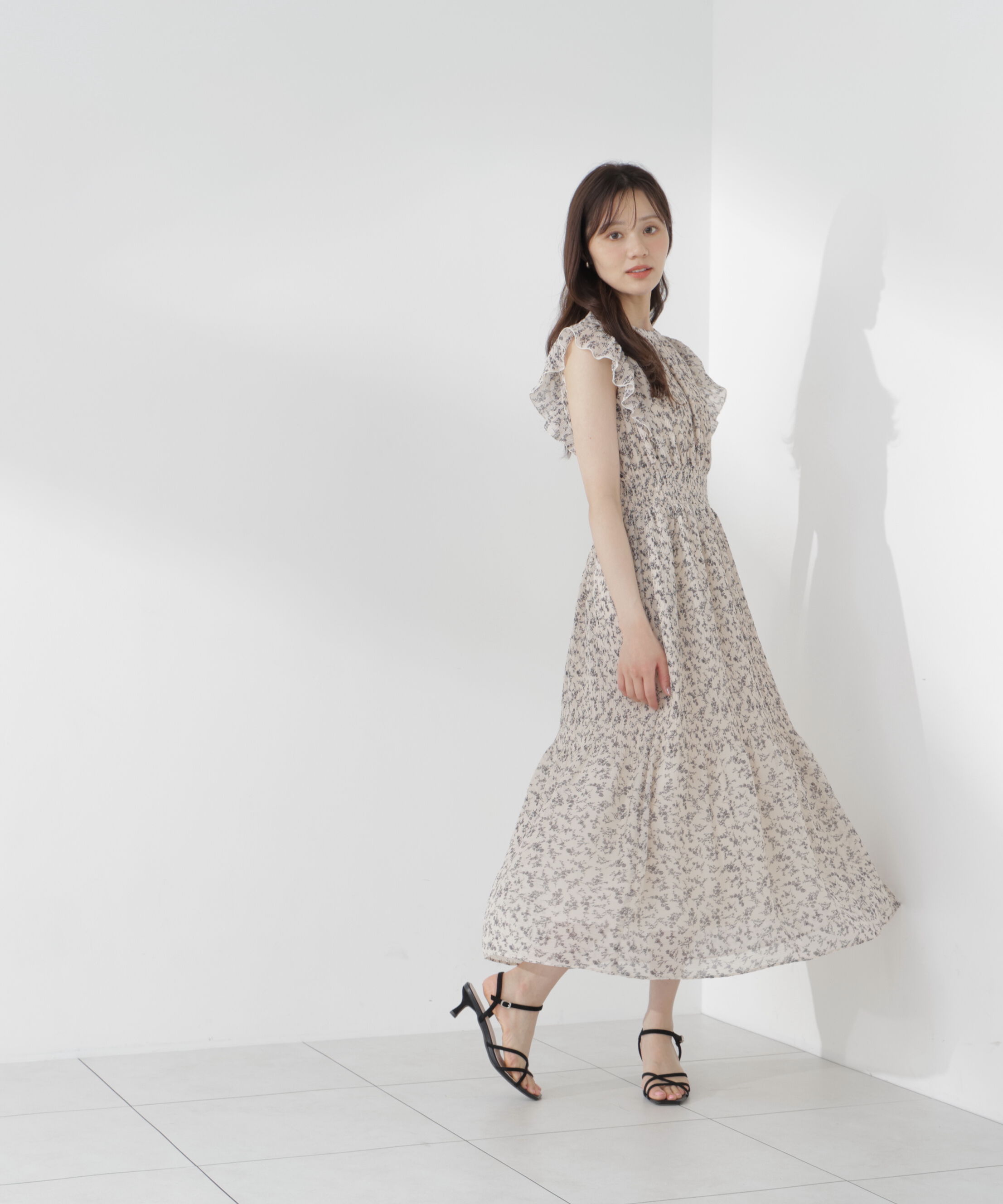 PROPORTION BODY DRESSING「小花楊柳ロングワンピース 26AW」|ワンピース|