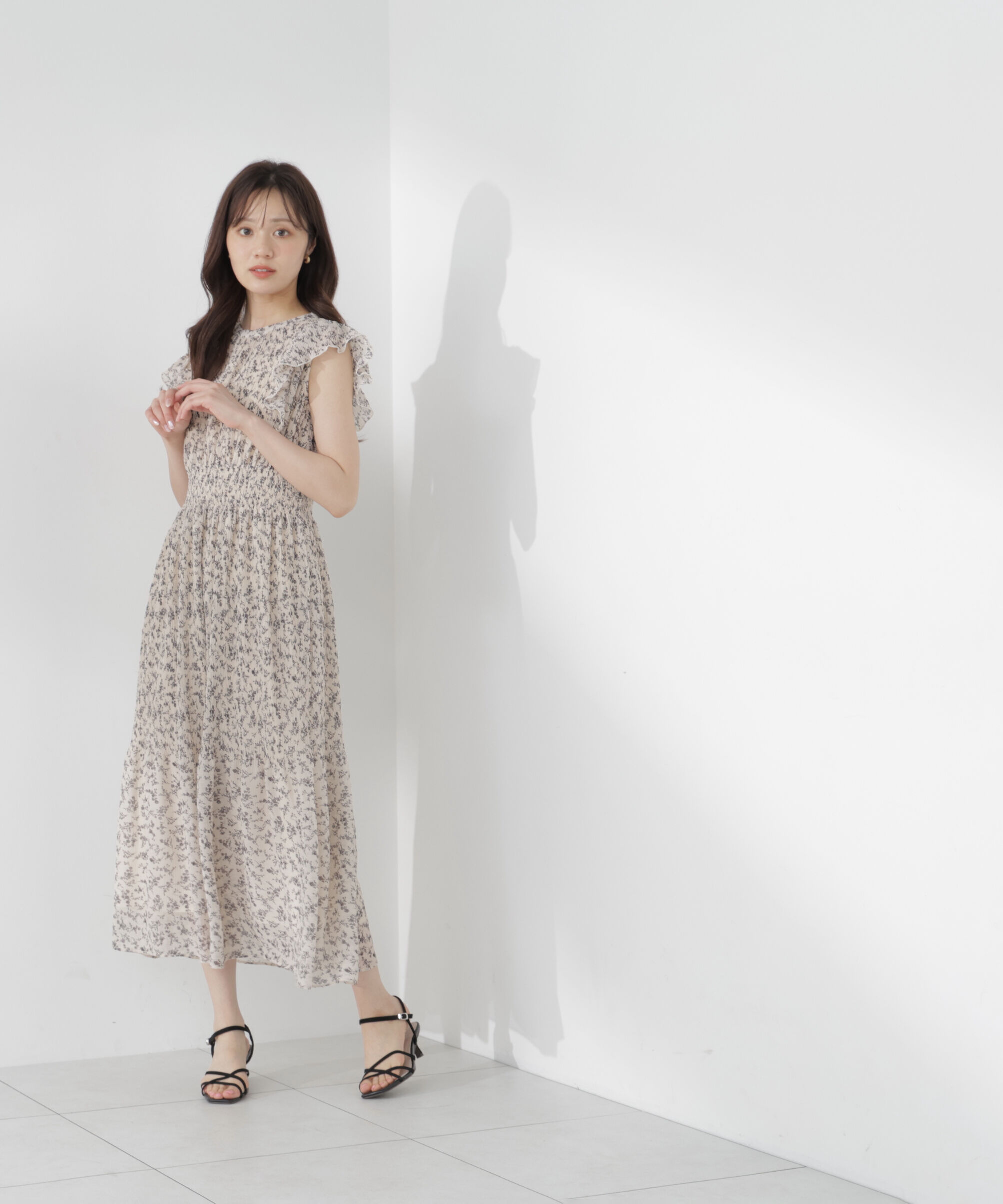PROPORTION BODY DRESSING「小花楊柳ロングワンピース 26AW」|ワンピース|