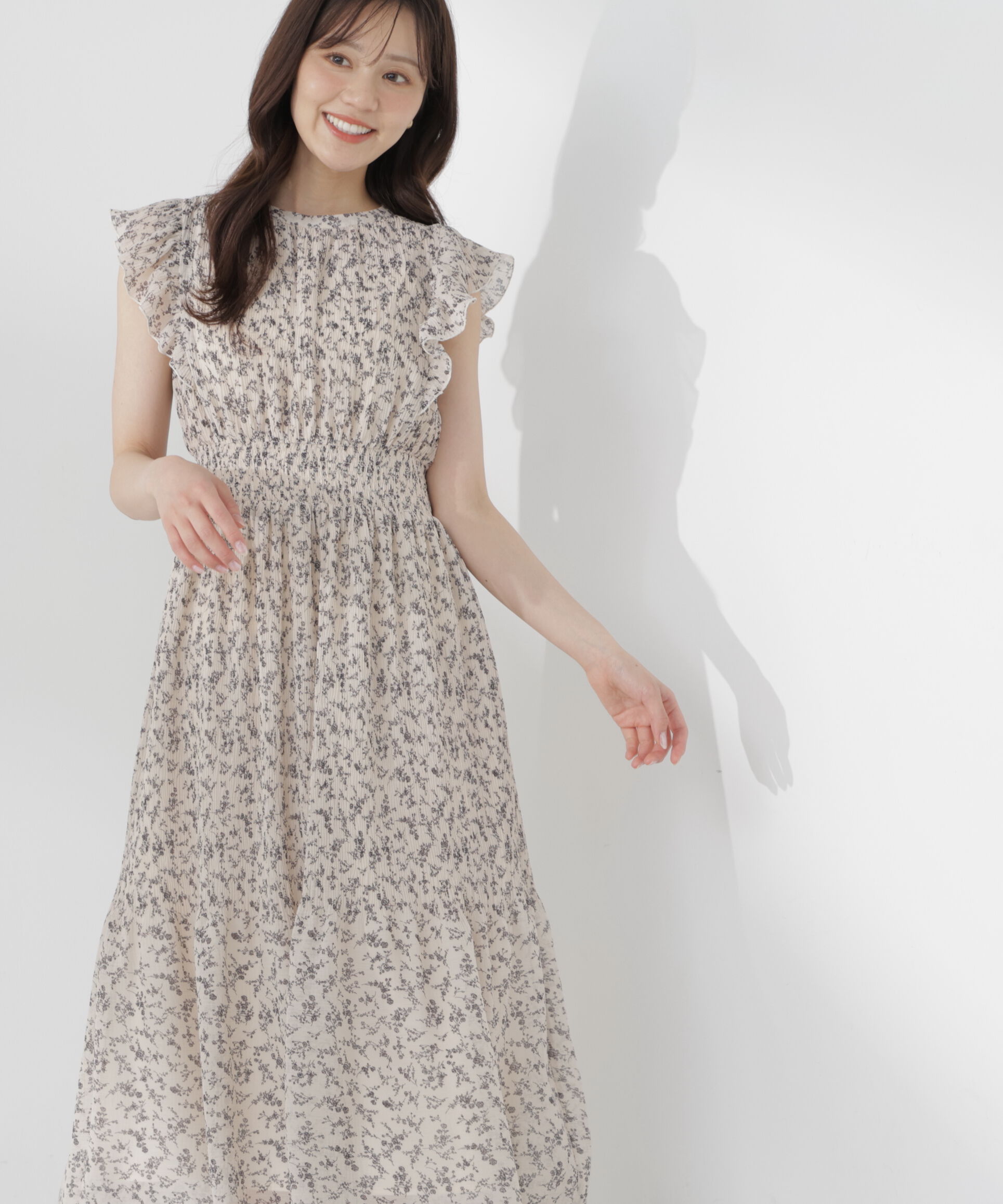 PROPORTION BODY DRESSING「小花楊柳ロングワンピース 26AW」|ワンピース|