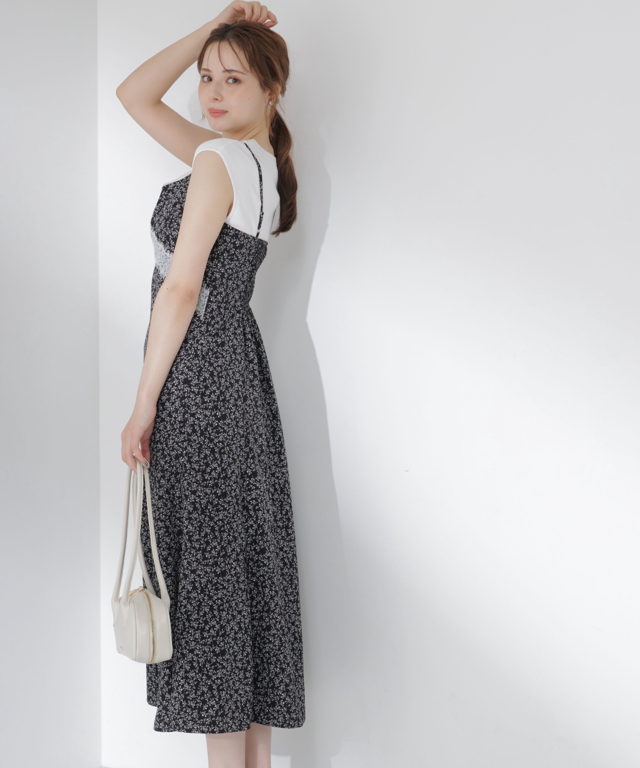 PROPORTION BODY DRESSING「レーストリム小花キャミワンピース 26AW」|ワンピース|
