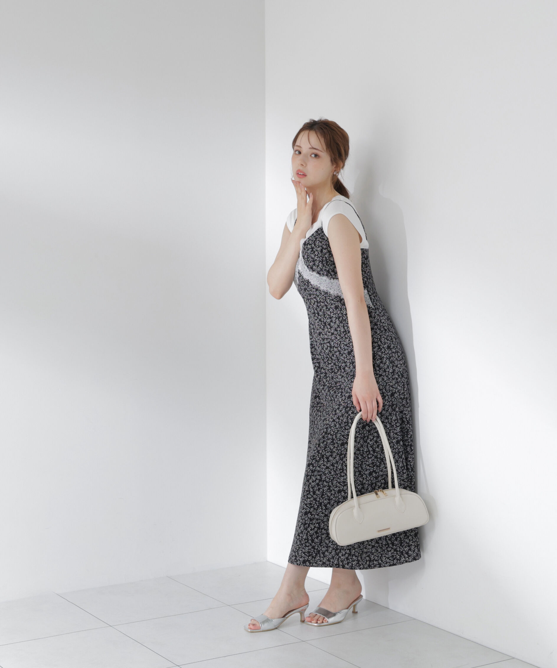 PROPORTION BODY DRESSING「レーストリム小花キャミワンピース 26AW」|ワンピース|