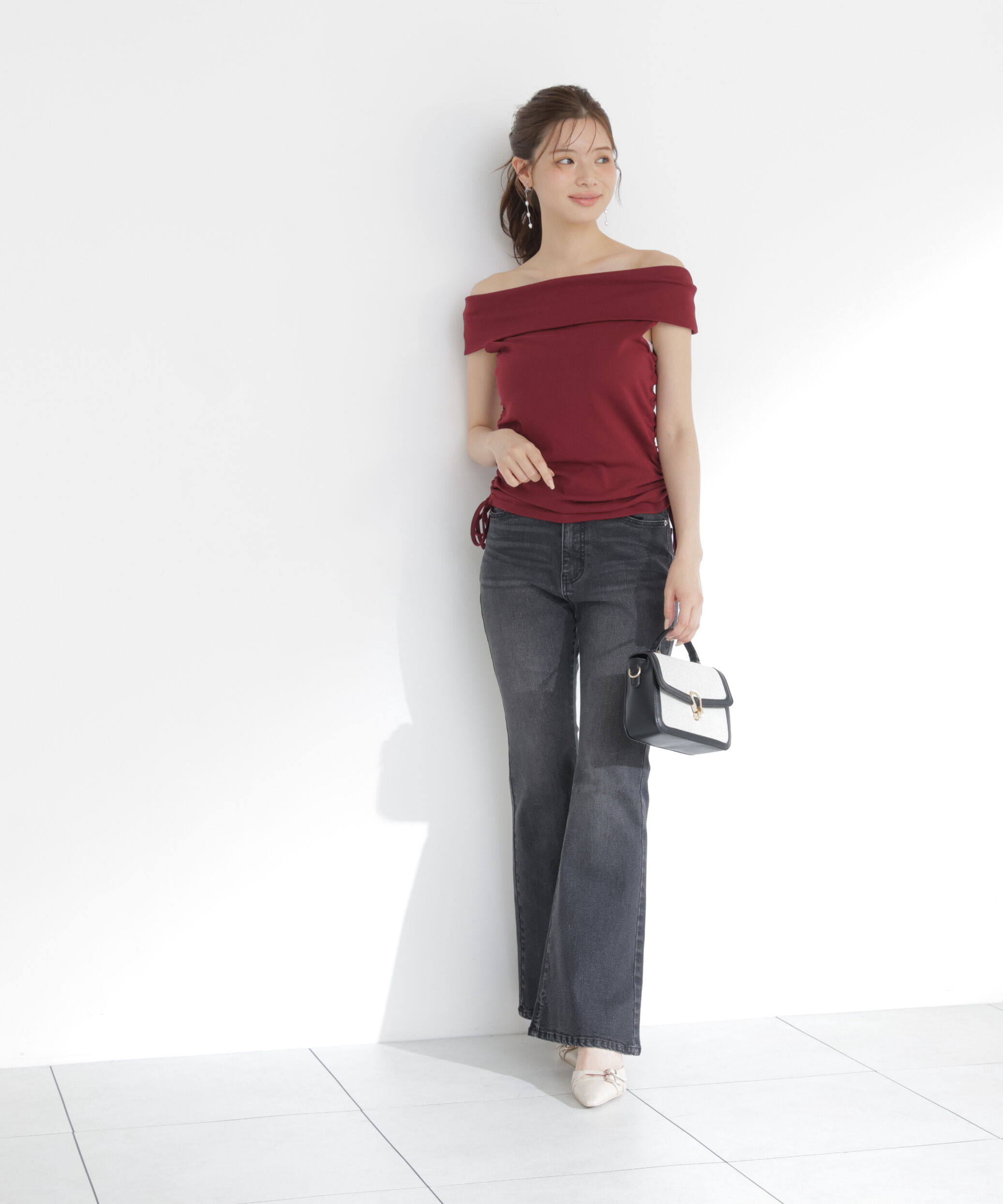  「＜a/mie＞フレアーデニムパンツ 26AW」|その他|