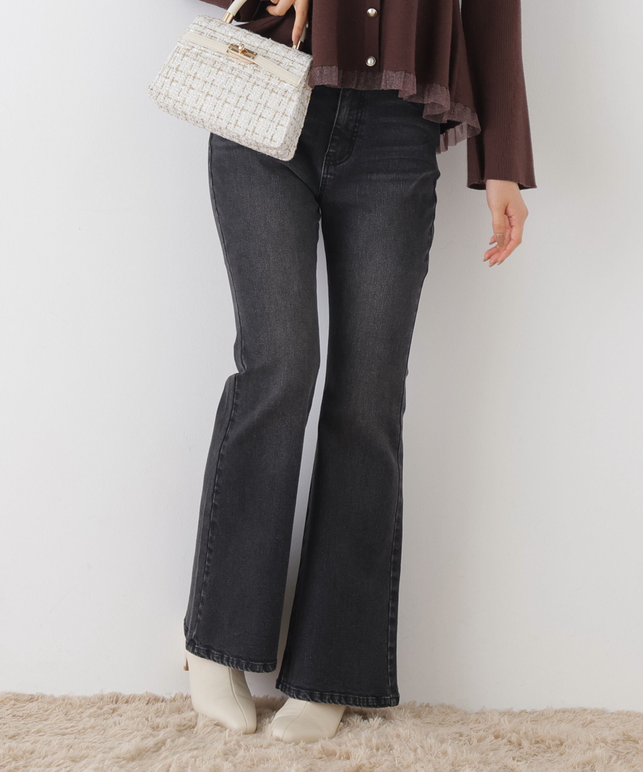  「＜a/mie＞フレアーデニムパンツ 26AW」|その他|