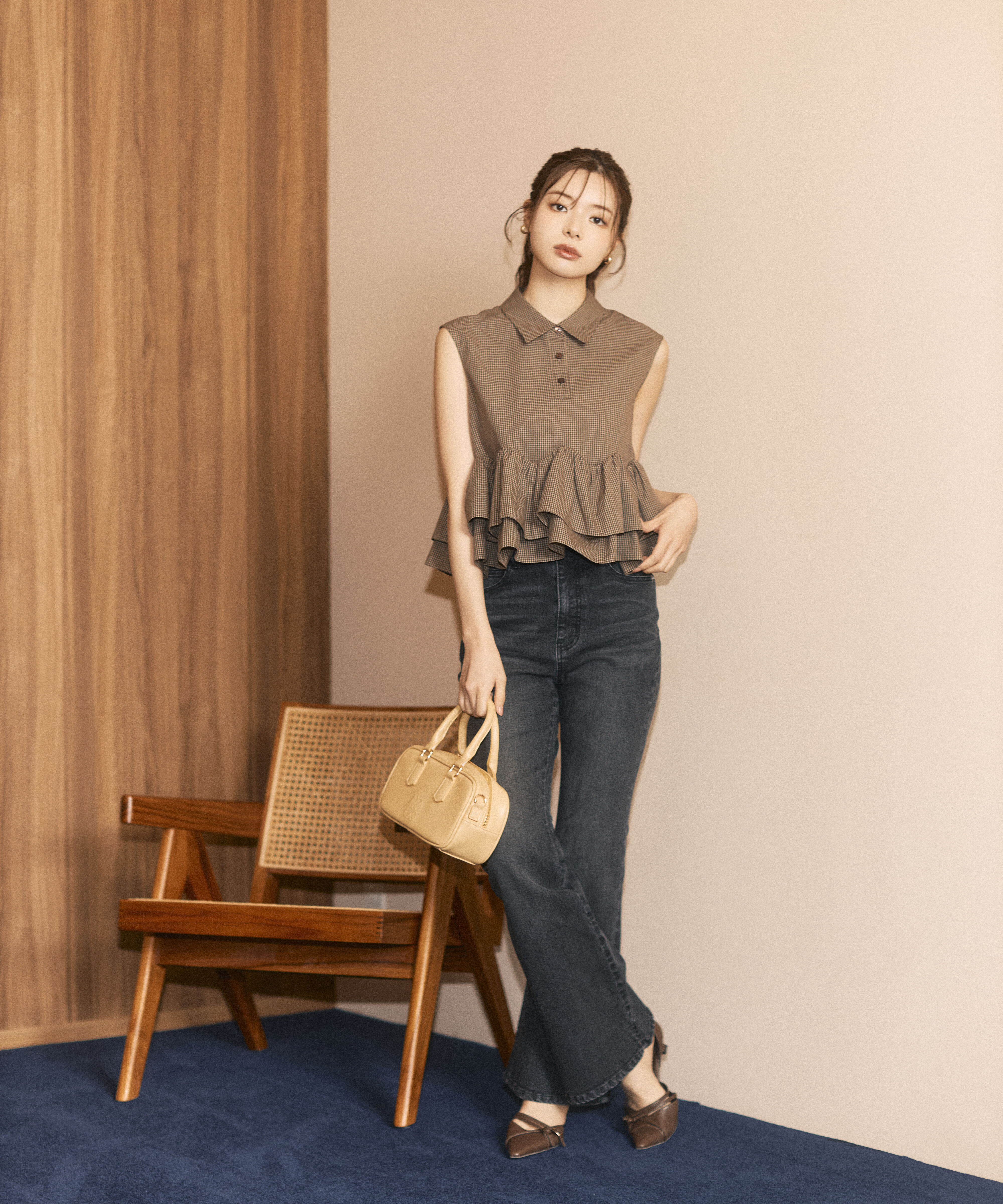  「＜a/mie＞フレアーデニムパンツ 26AW」|その他|