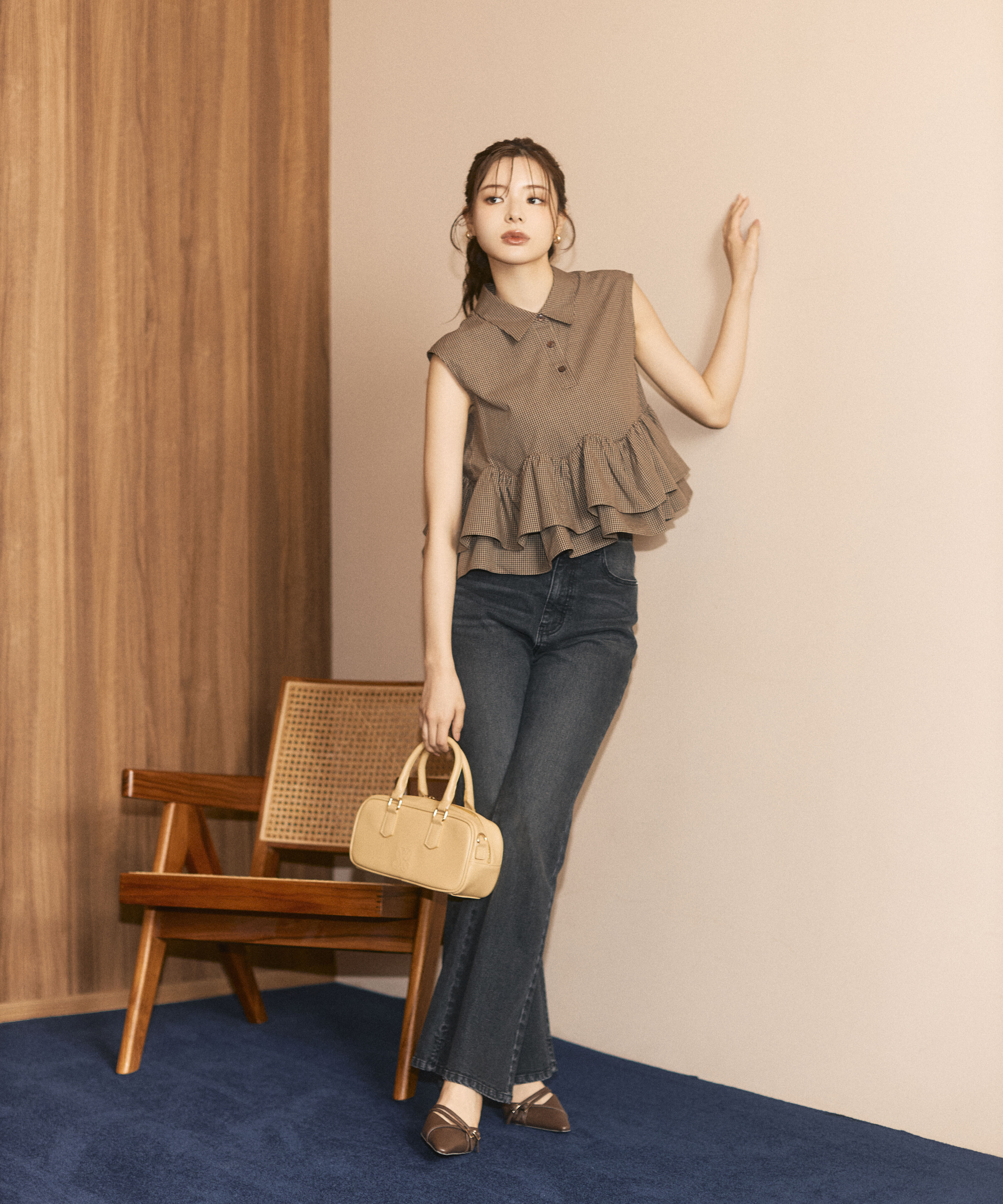  「＜a/mie＞フレアーデニムパンツ 26AW」|その他|