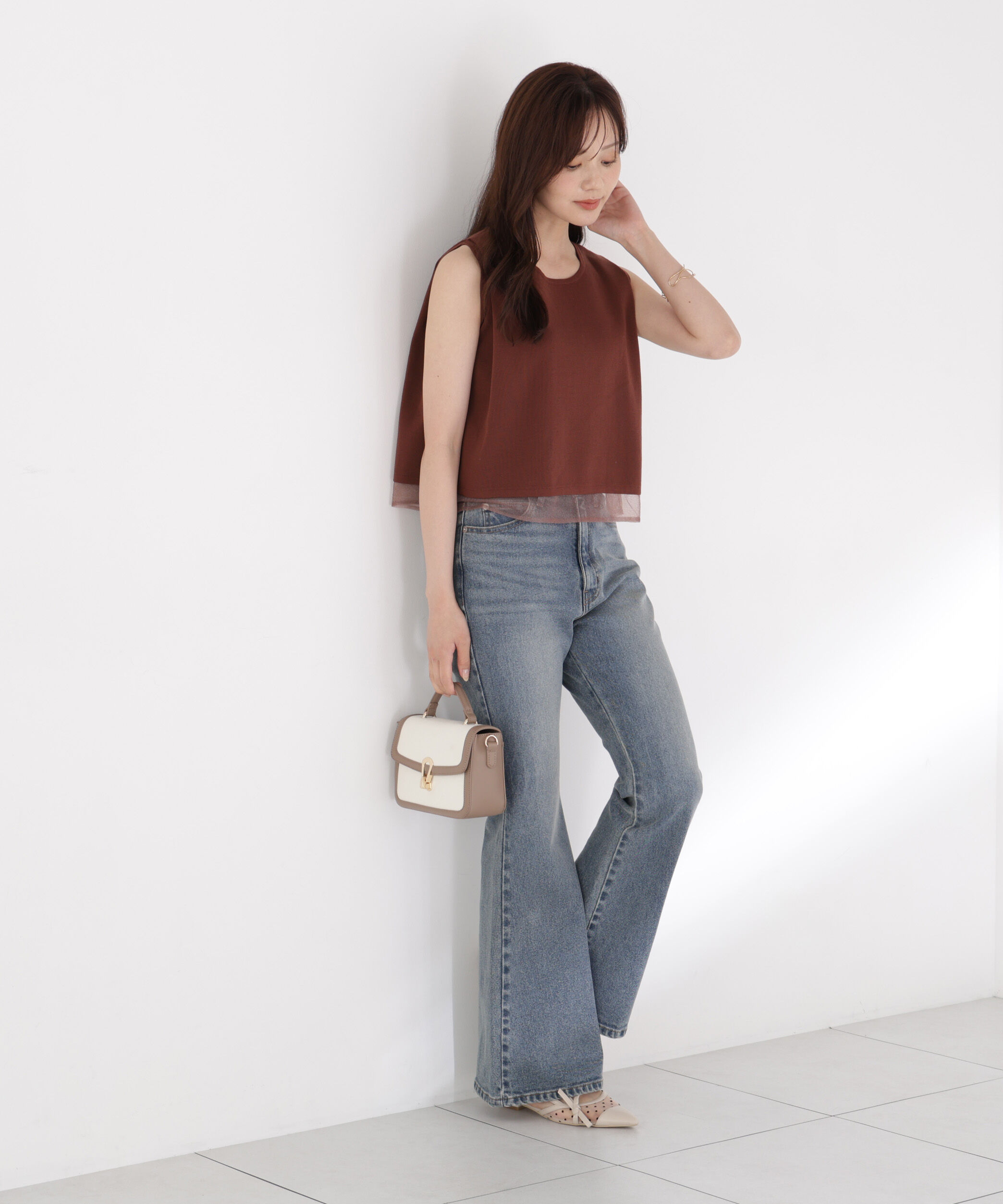  「＜a/mie＞フレアーデニムパンツ 26AW」|その他|
