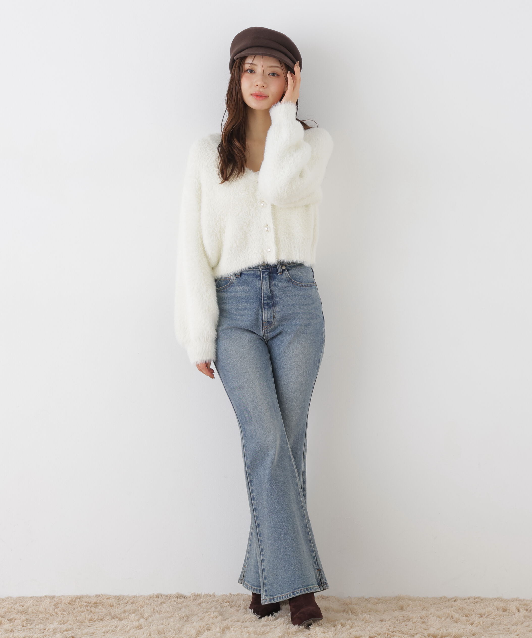  「＜a/mie＞フレアーデニムパンツ 26AW」|その他|