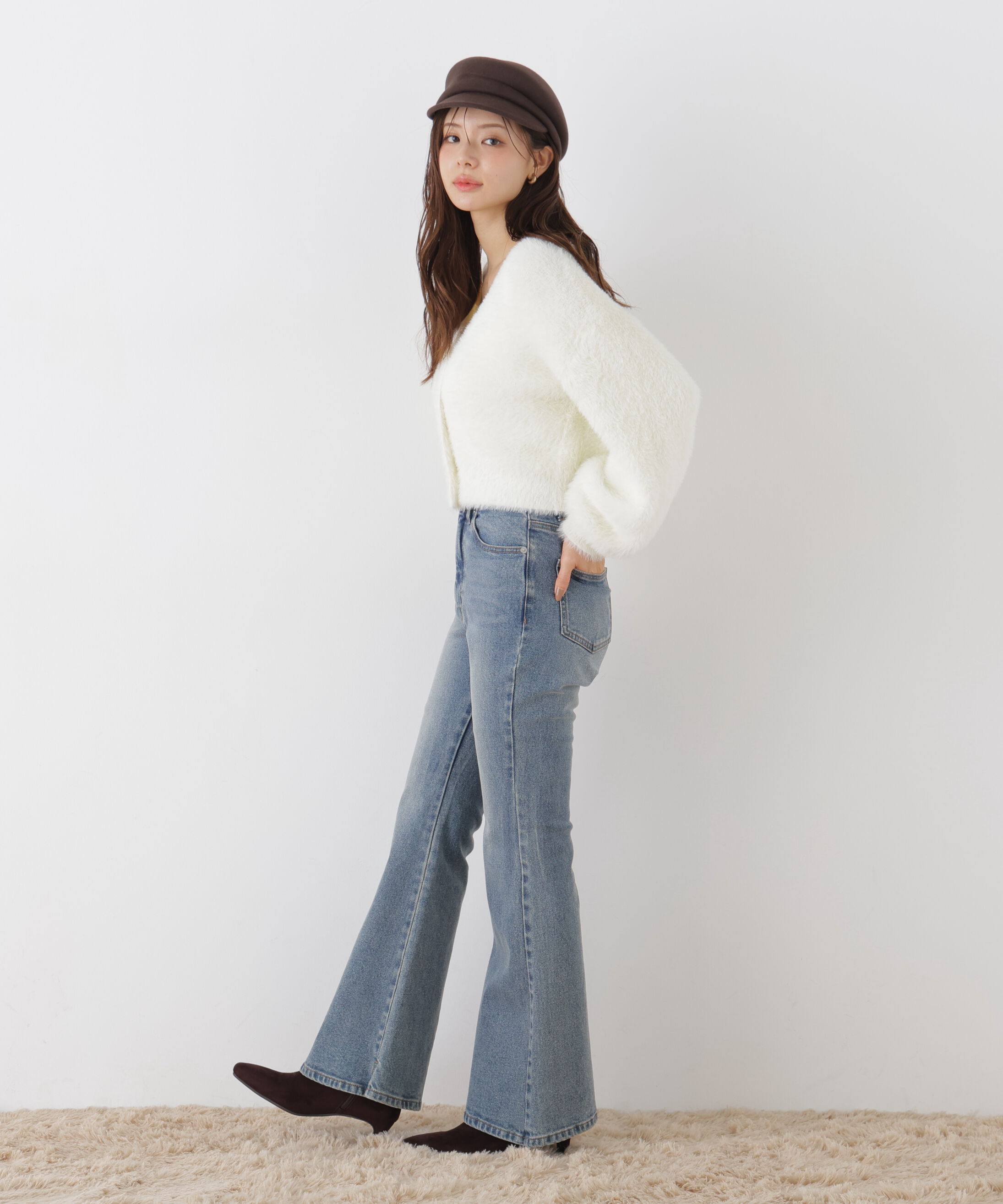  「＜a/mie＞フレアーデニムパンツ 26AW」|その他|