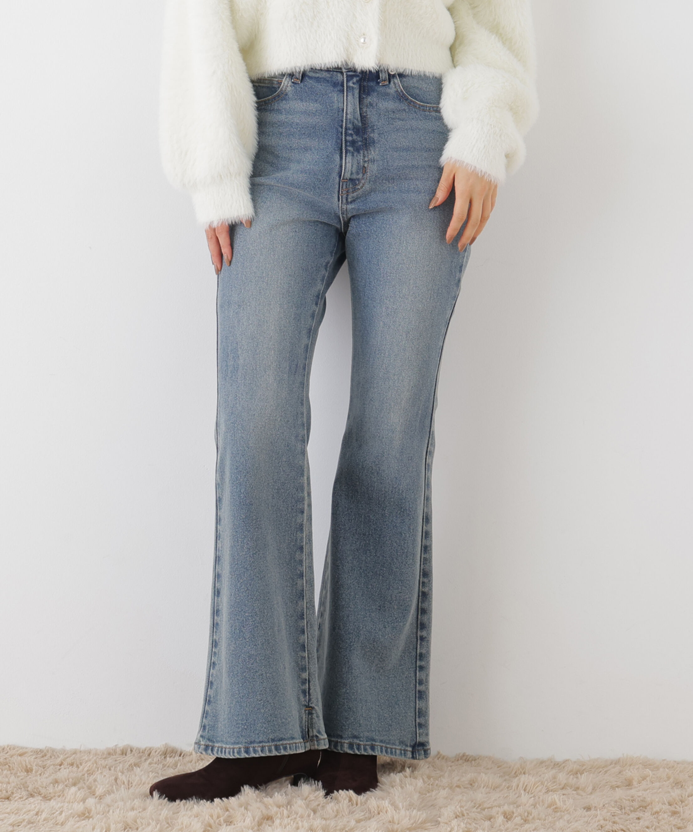  「＜a/mie＞フレアーデニムパンツ 26AW」|その他|