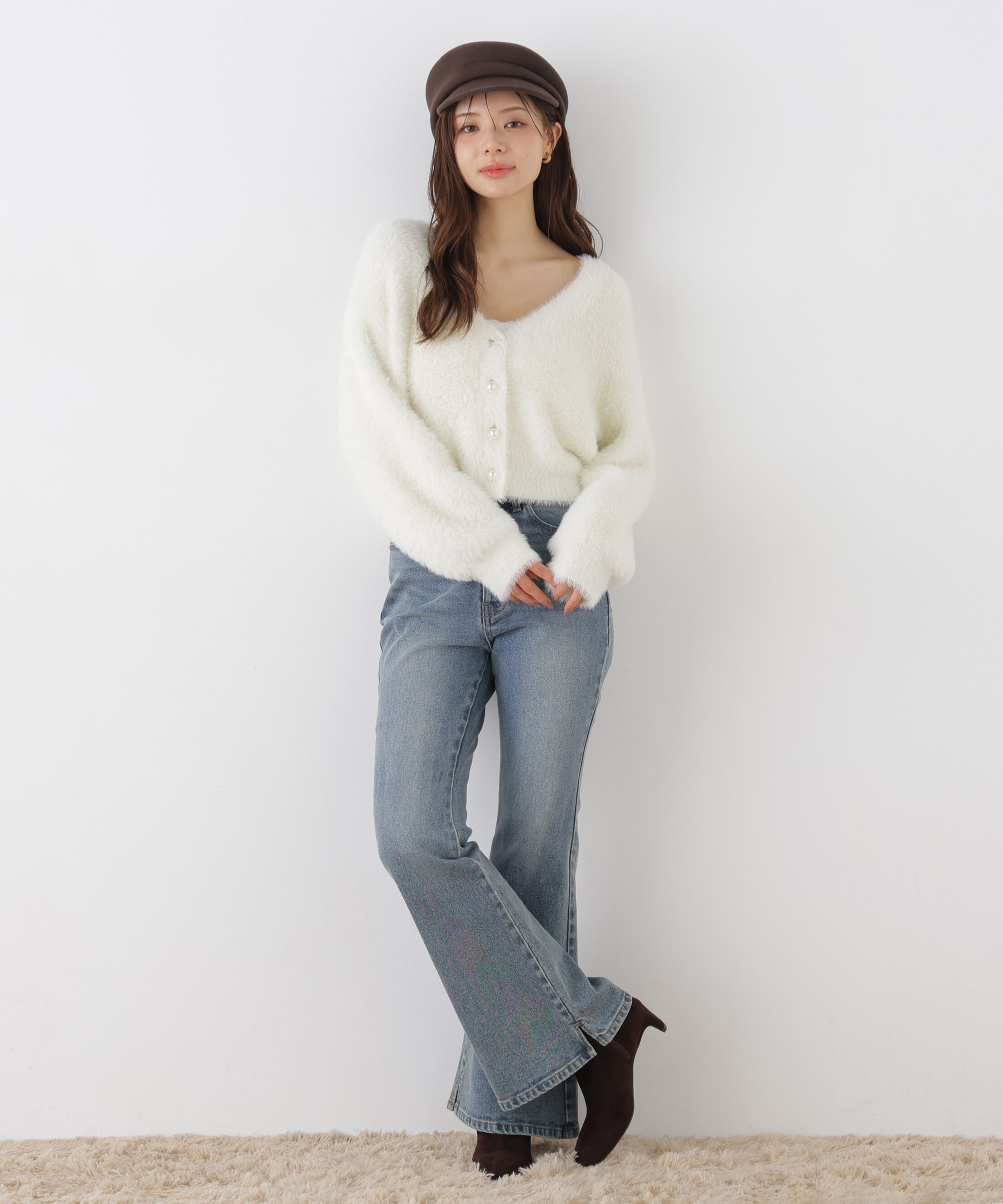  「＜a/mie＞フレアーデニムパンツ 26AW」|その他|