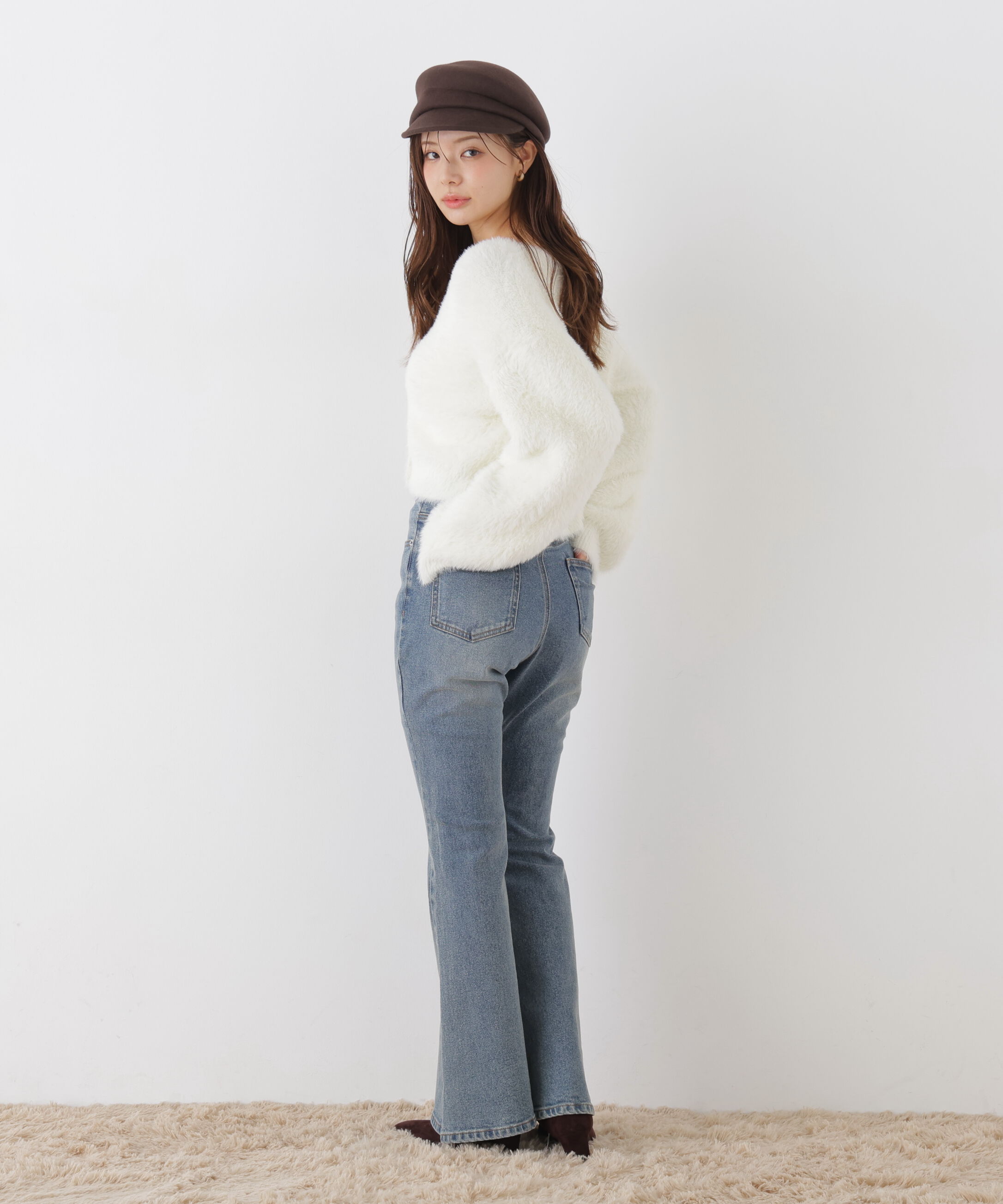  「＜a/mie＞フレアーデニムパンツ 26AW」|その他|