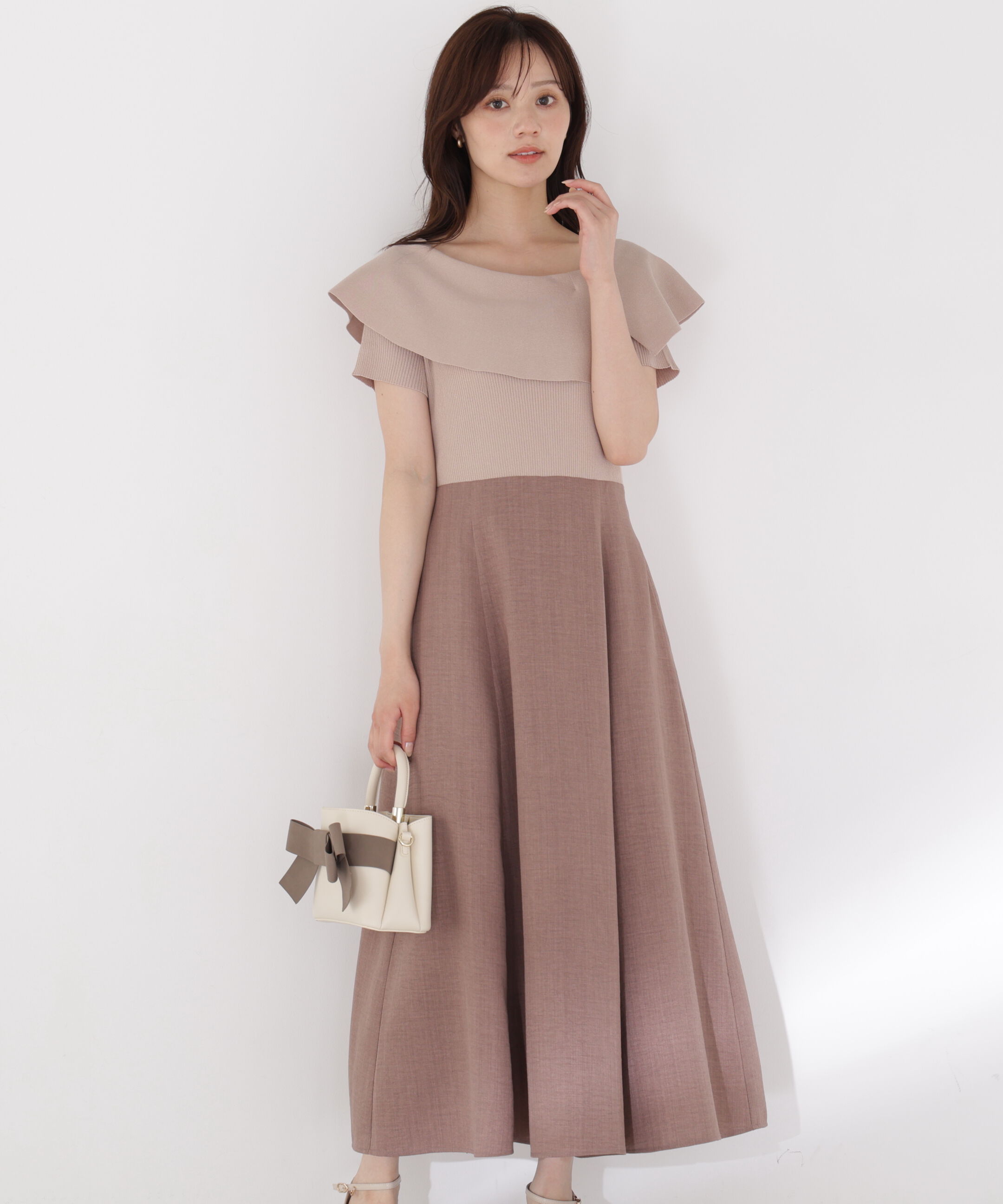 PROPORTION BODY DRESSING「ケープニットドッキングワンピース 26AW」|ワンピース|モカ&times;モカ1