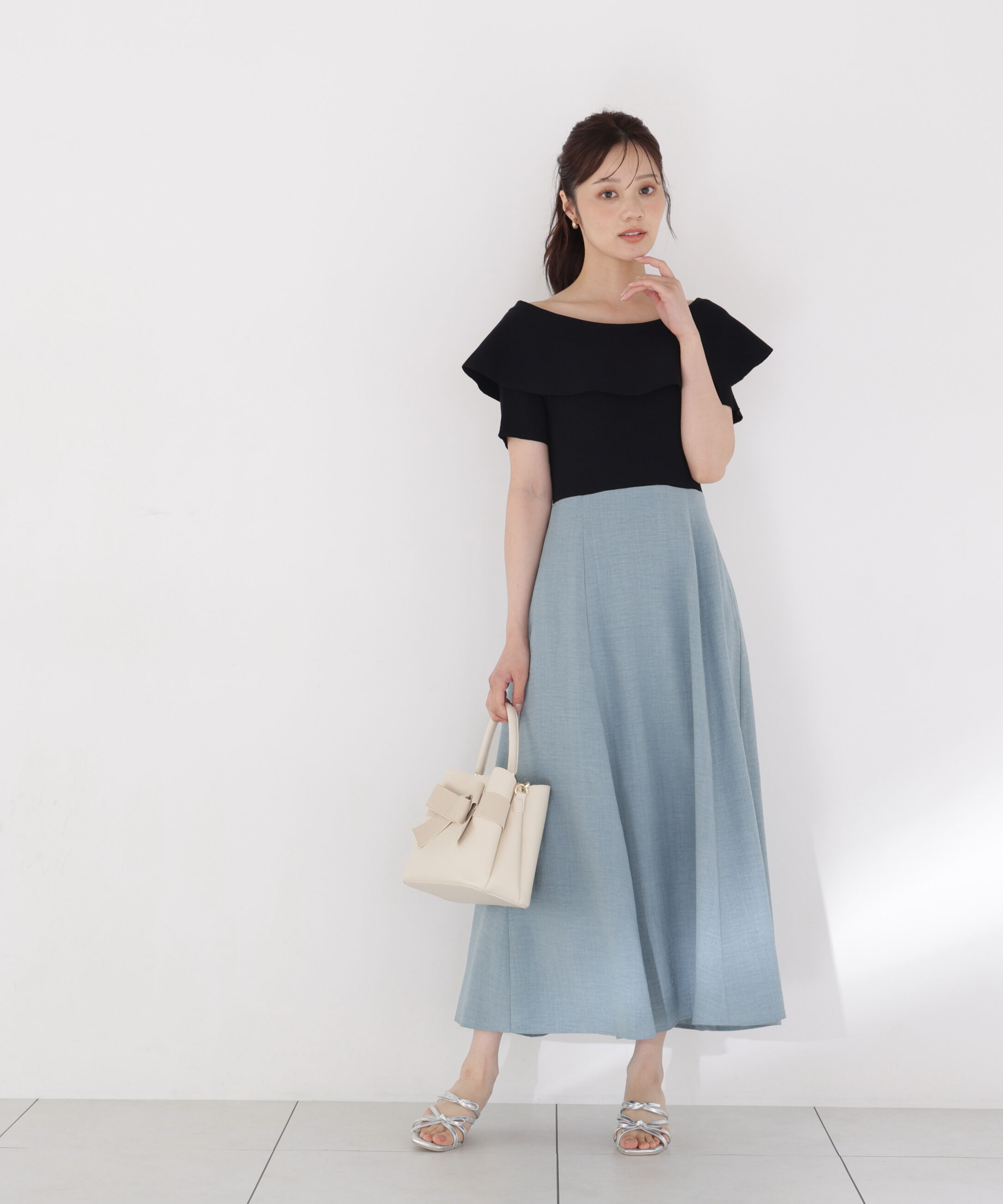 PROPORTION BODY DRESSING「ケープニットドッキングワンピース 26AW」|ワンピース|