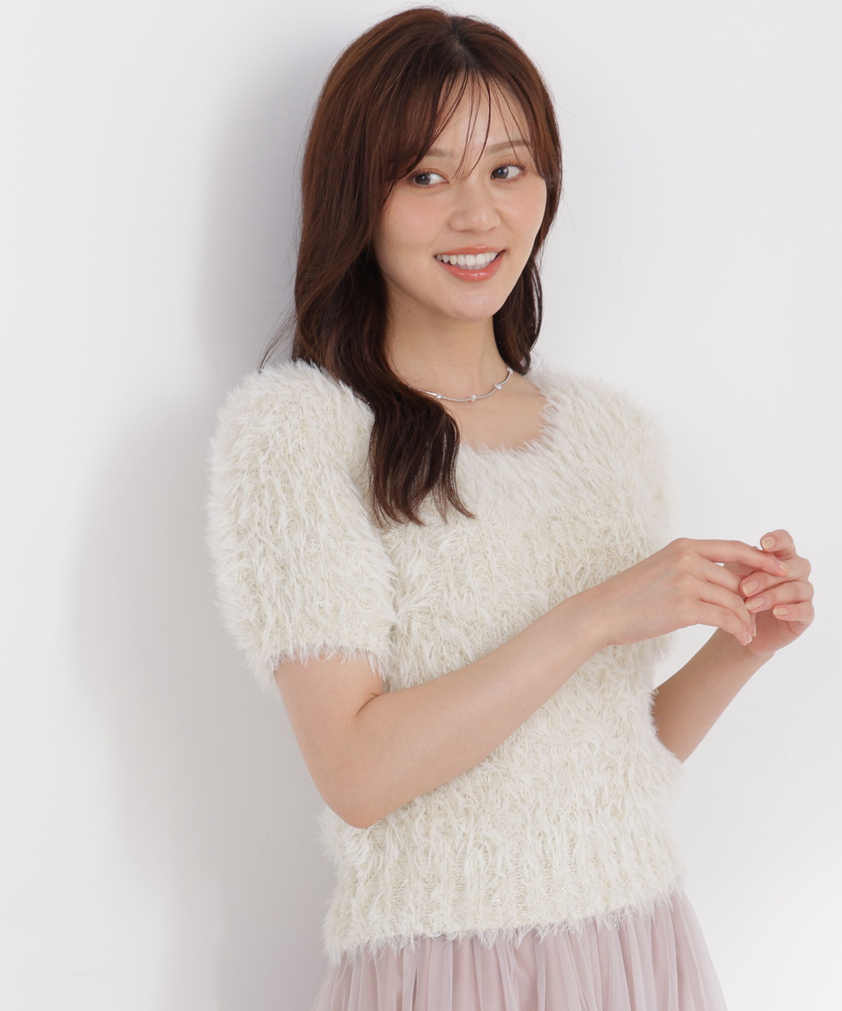 PROPORTION BODY DRESSING「ラメフェザーニット 26AW」|ニット・セーター|