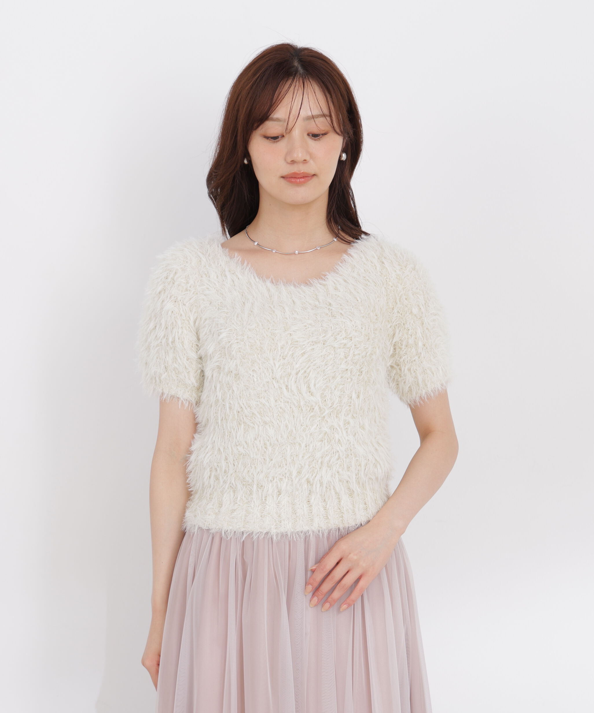 PROPORTION BODY DRESSING「ラメフェザーニット 26AW」|ニット・セーター|