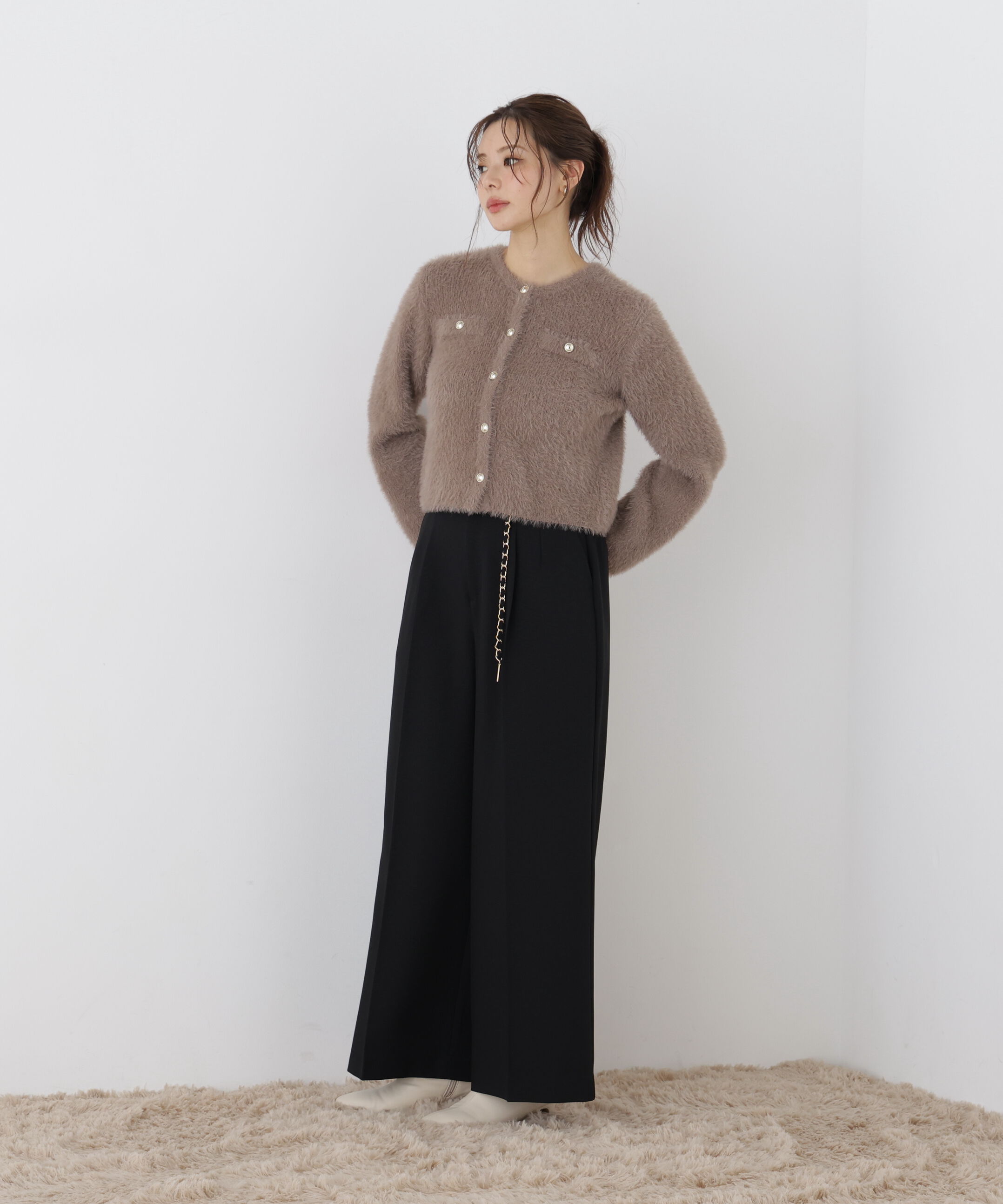PROPORTION BODY DRESSING「＜加藤栞さん着用＞チェーンベルト付きワイドパンツ」|その他|