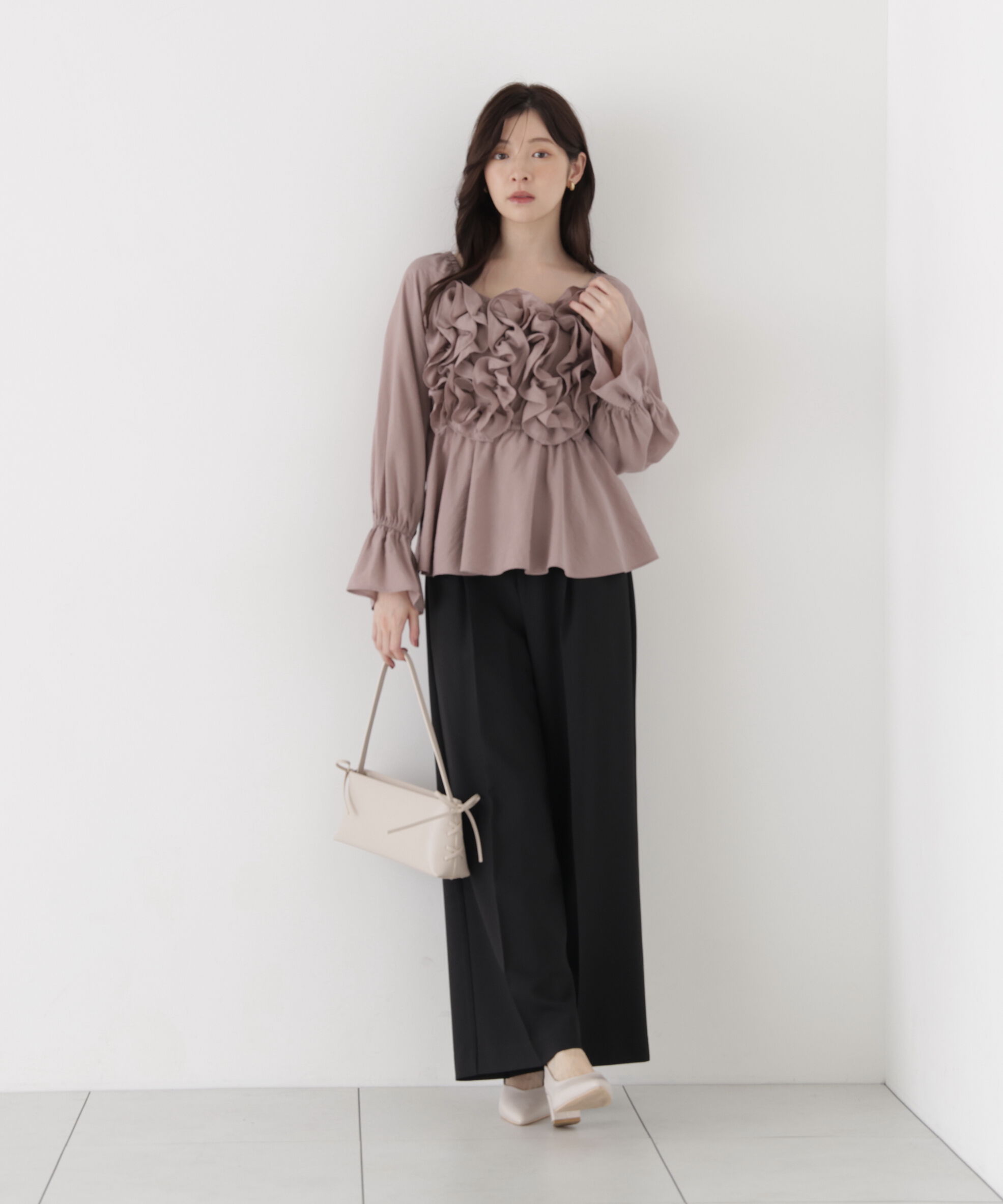 PROPORTION BODY DRESSING「＜加藤栞さん着用＞チェーンベルト付きワイドパンツ」|その他|
