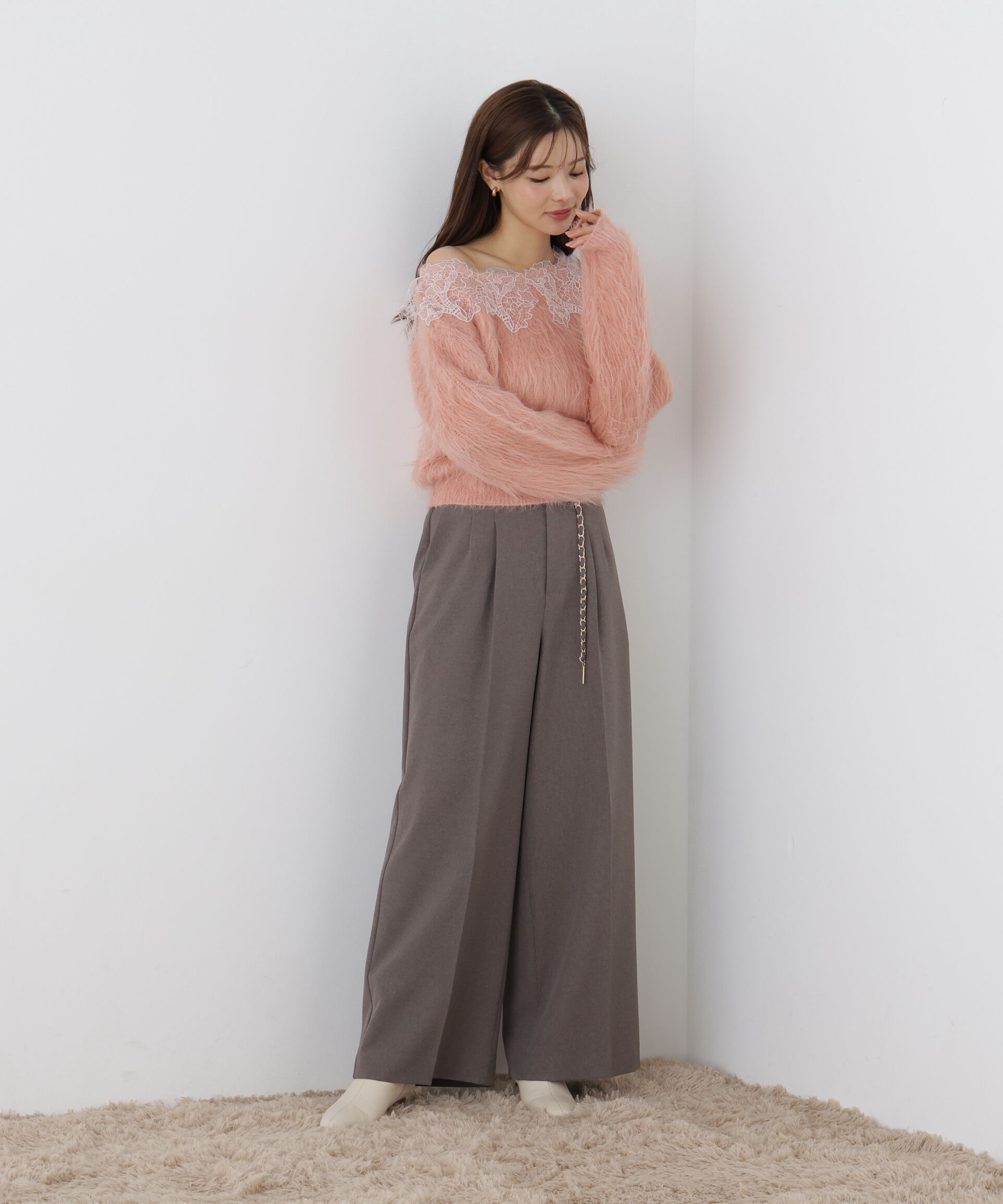 PROPORTION BODY DRESSING「＜加藤栞さん着用＞チェーンベルト付きワイドパンツ」|その他|