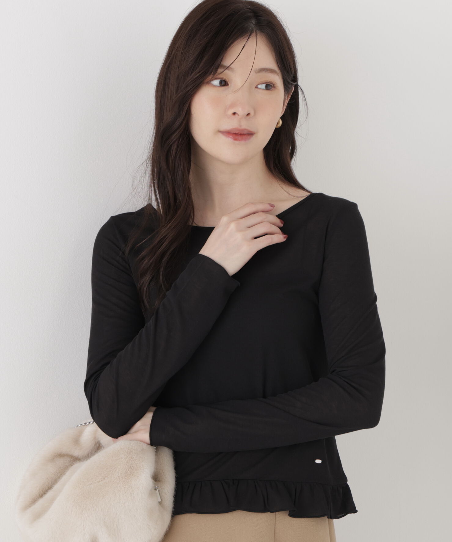 PROPORTION BODY DRESSING「＜a/mie＞前後2wayロングスリーブカットソー」|Tシャツ・カットソー|