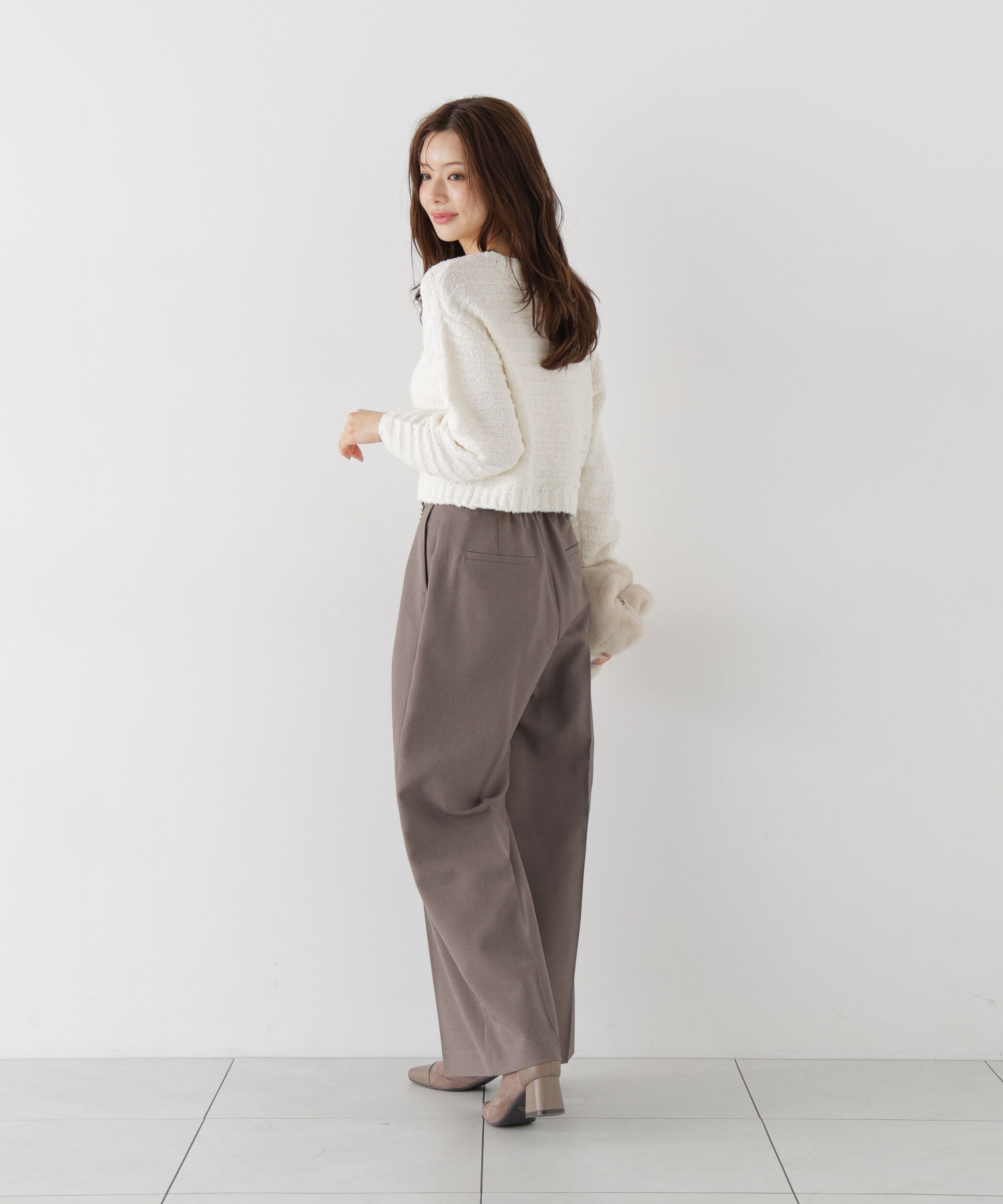 PROPORTION BODY DRESSING「＜加藤栞さん着用＞ラメブークレニットトップス」|ニット・セーター|