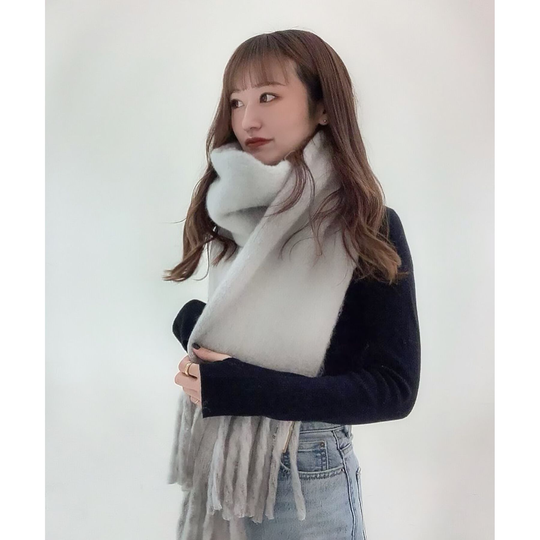 Ober Tashe「アレンジしやすい250cm カラフルボリュームストールマフラー　累計販売約5000枚【防寒／マフラー」|ストール|