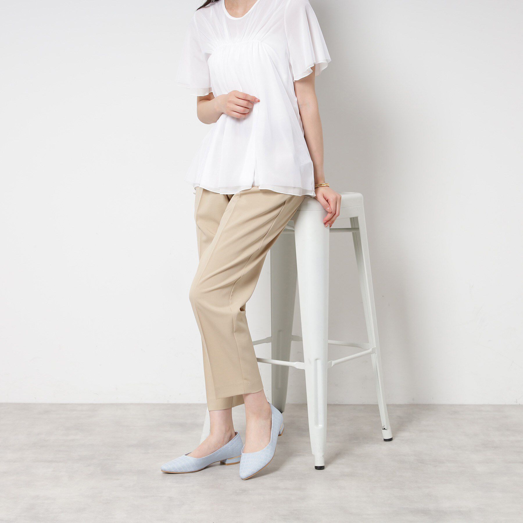 ESPERANZA「《定番》晴雨兼用クッションフラットパンプス」|パンプス|