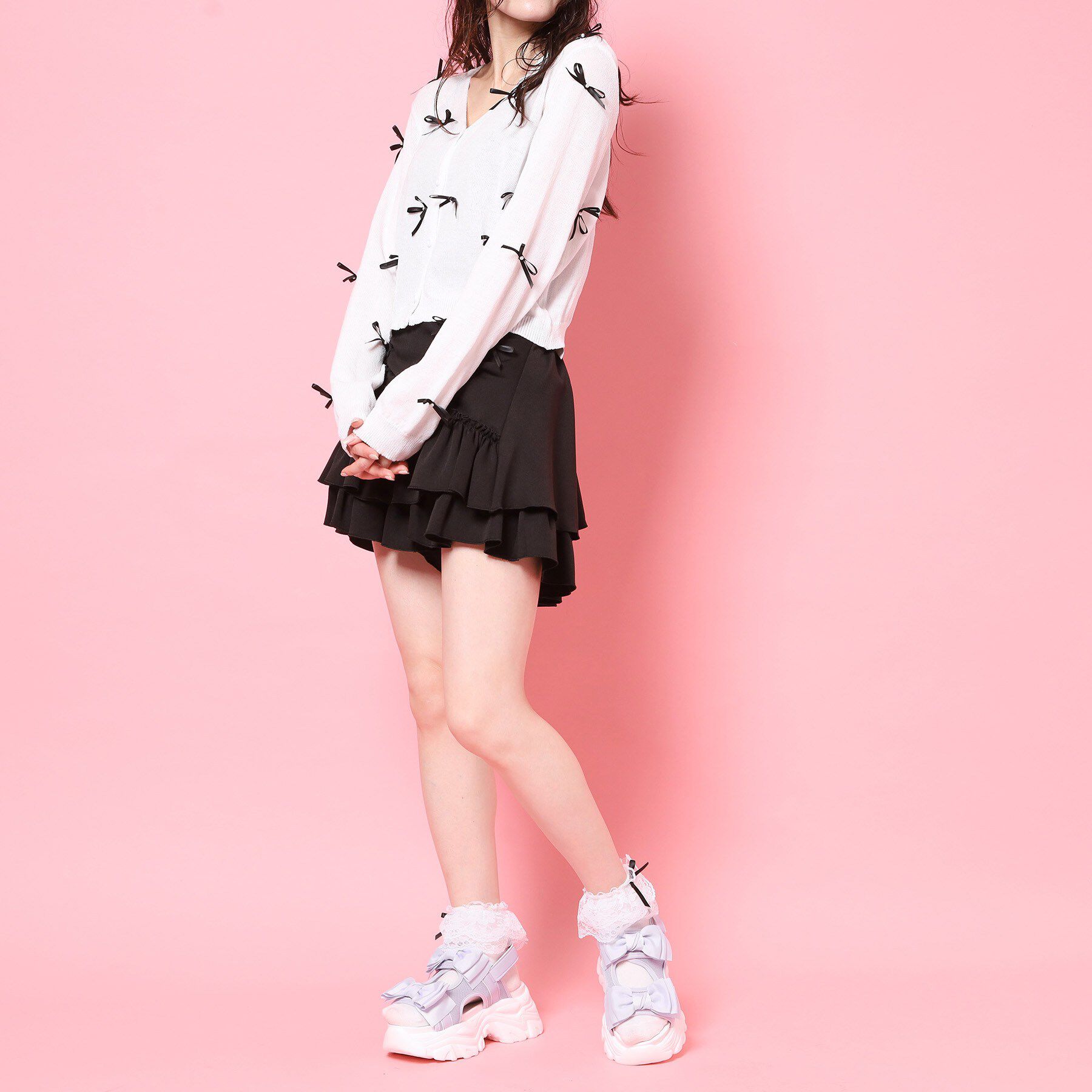 csT&P「厚底ダブルリボンガーリーサンダル」|サンダル|