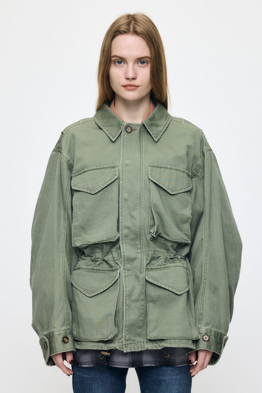 MOUSSY「BACKSATIN BDU ジャケット」|ブルゾン・スタジャン|