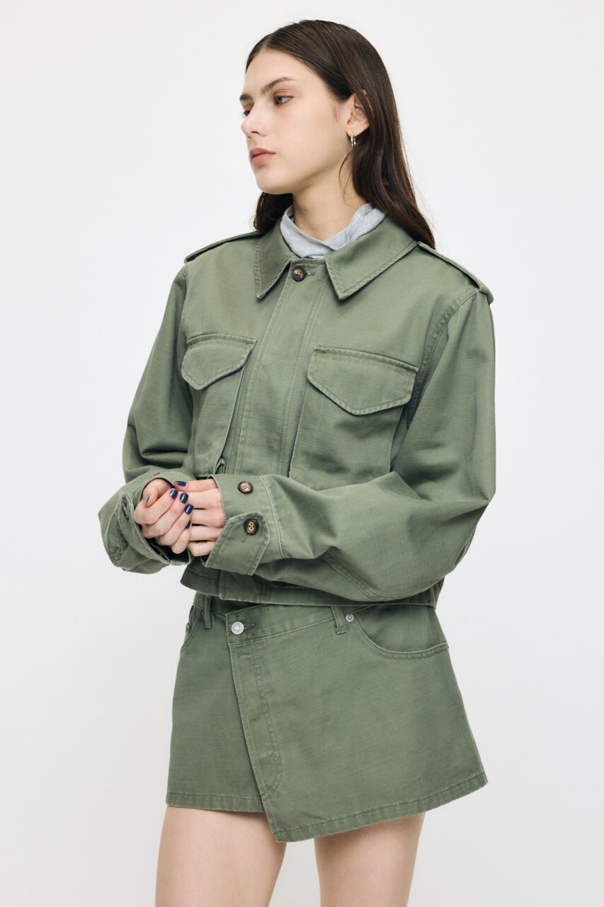 MOUSSY「BACKSATIN BDU SHORTジャケット」|ブルゾン・スタジャン|