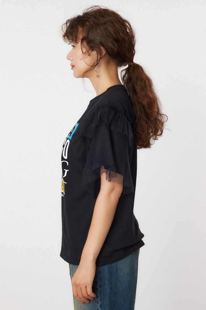 RODEO CROWNS「ONE DAY 袖チュールトップス」|Tシャツ・カットソー|