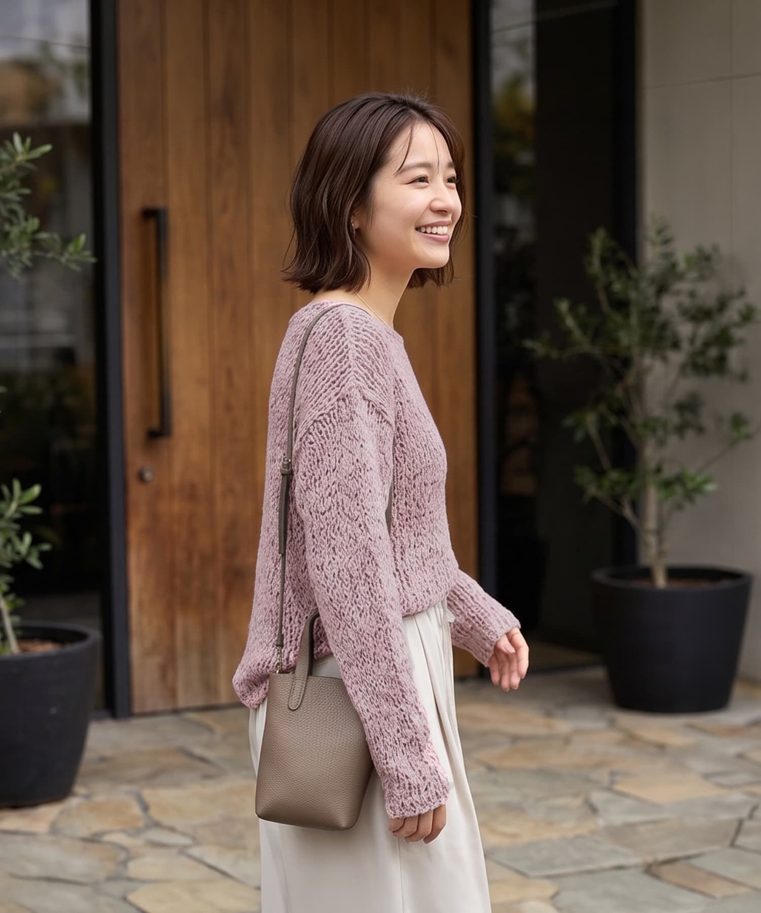 STYLE DELI「リボンヤーンざっくり編みプルオーバー」|ニット・セーター|