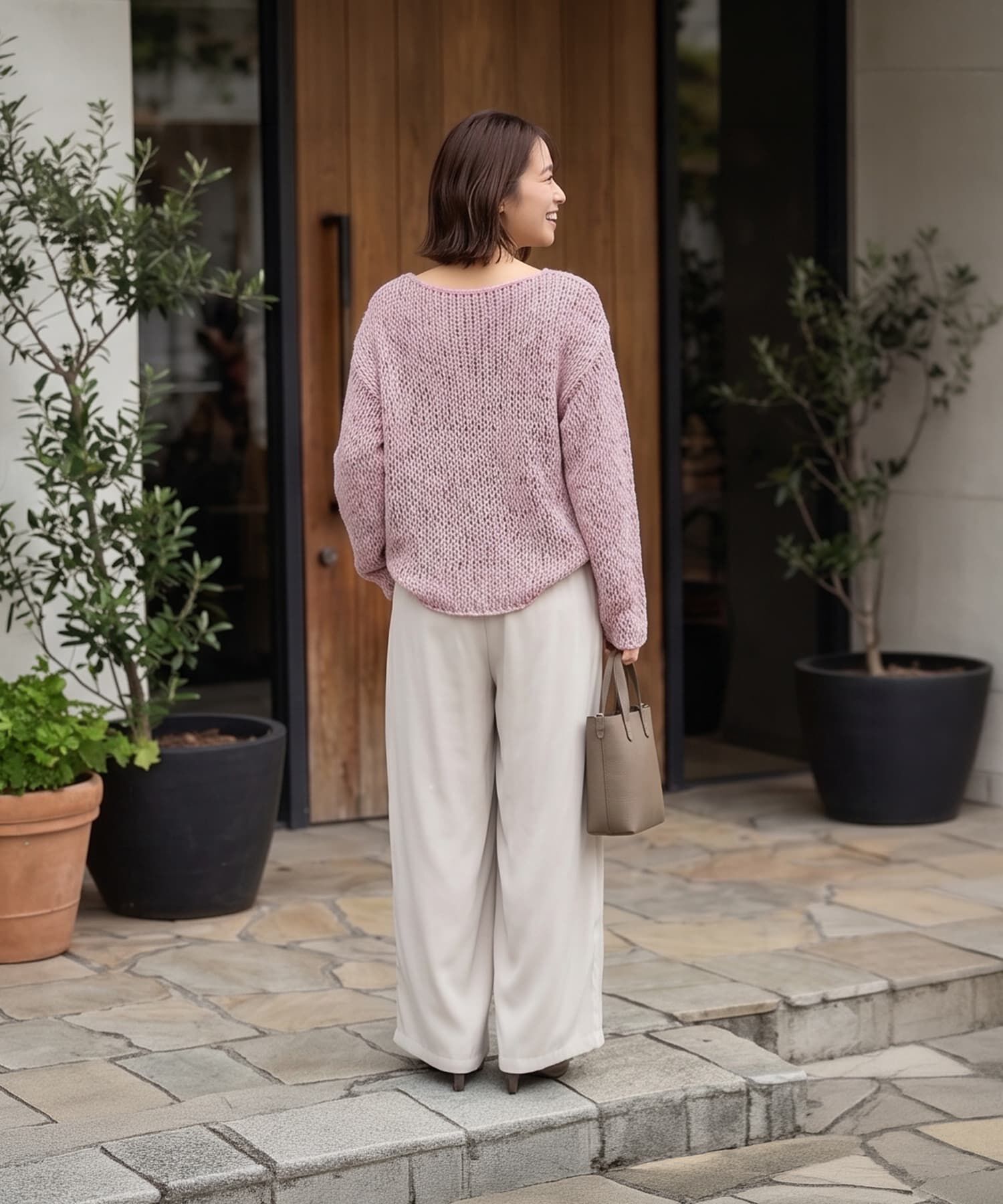 STYLE DELI「リボンヤーンざっくり編みプルオーバー」|ニット・セーター|