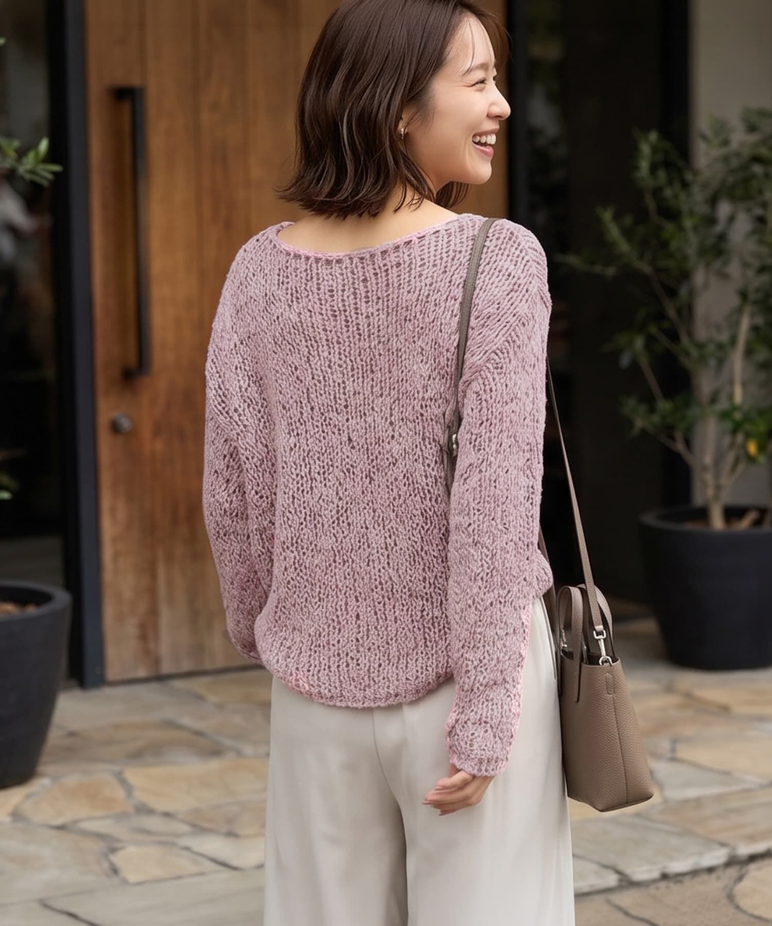 STYLE DELI「リボンヤーンざっくり編みプルオーバー」|ニット・セーター|