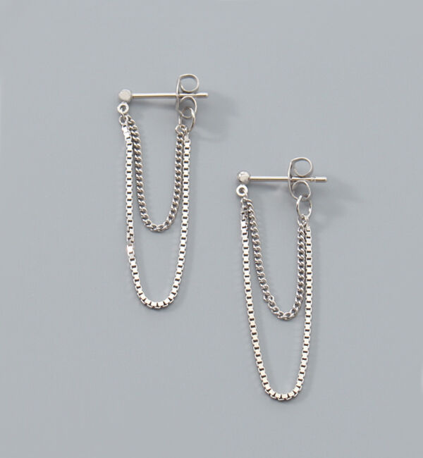 JUPITER「【SV】チェーンフープピアス」|ピアス|シルバー