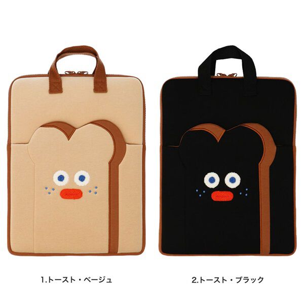 Bonnes fetes「ラップトップポーチ・持ち手付・１３インチ・ブランチブラザー／デジタルアクセサリー」|モバイルケース|