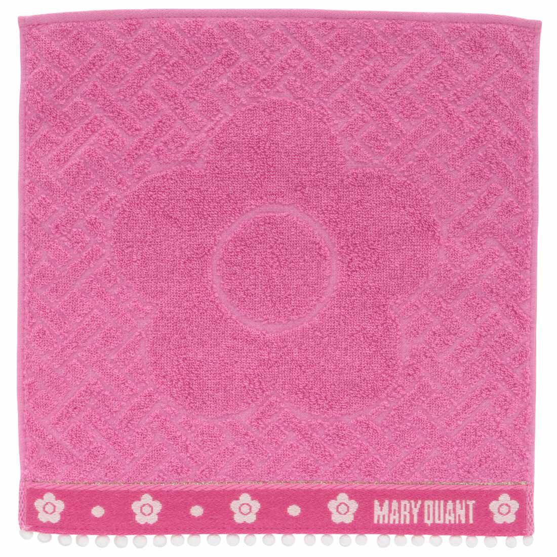 MARY QUANT「MARY QUANT タオルハンカチ＜ドットレース＞」|ハンカチ|ピンク