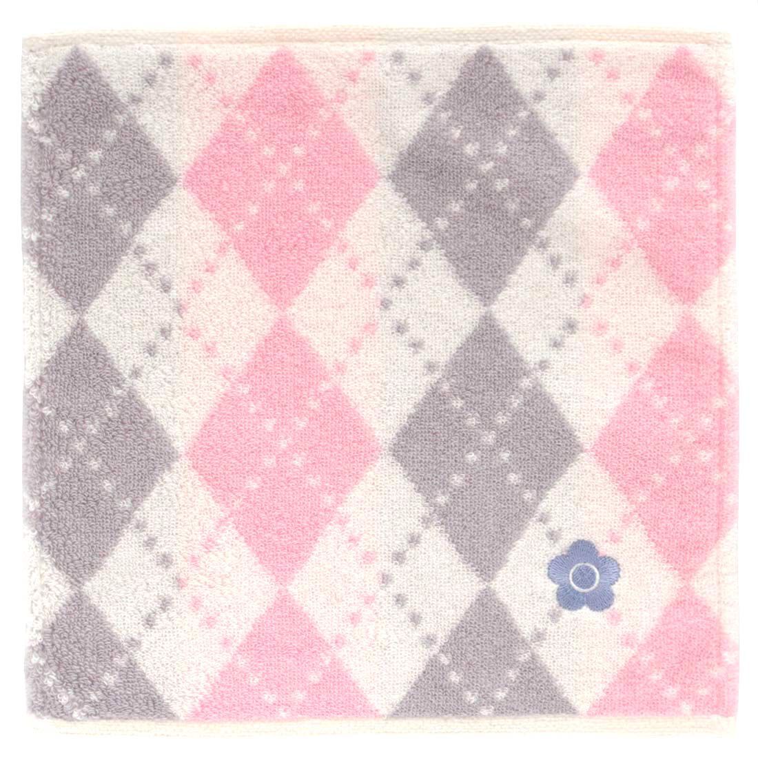 MARY QUANT「MARY QUANT タオルハンカチ＜アーガイルパターン＞」|ハンカチ|ピンク