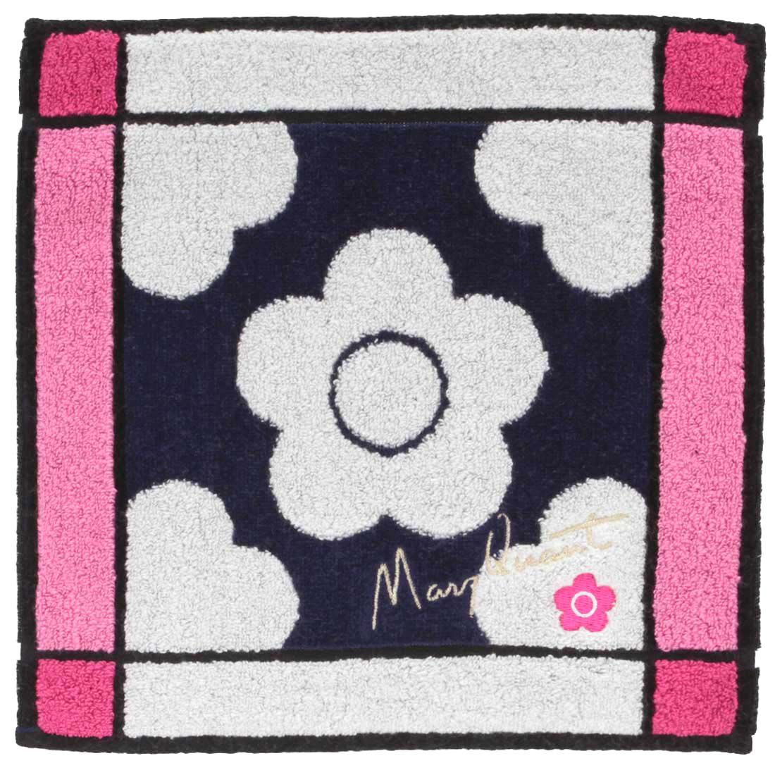 MARY QUANT「MARY QUANT タオルハンカチ＜カラーブロック＞」|ハンカチ|ネイビー