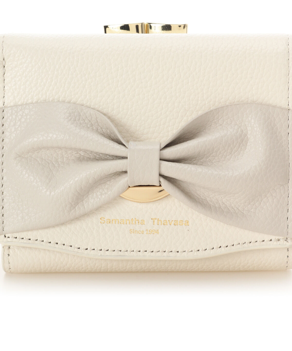 Samantha Thavasa「バイカラーリボンモチーフ口金折財布」|財布|