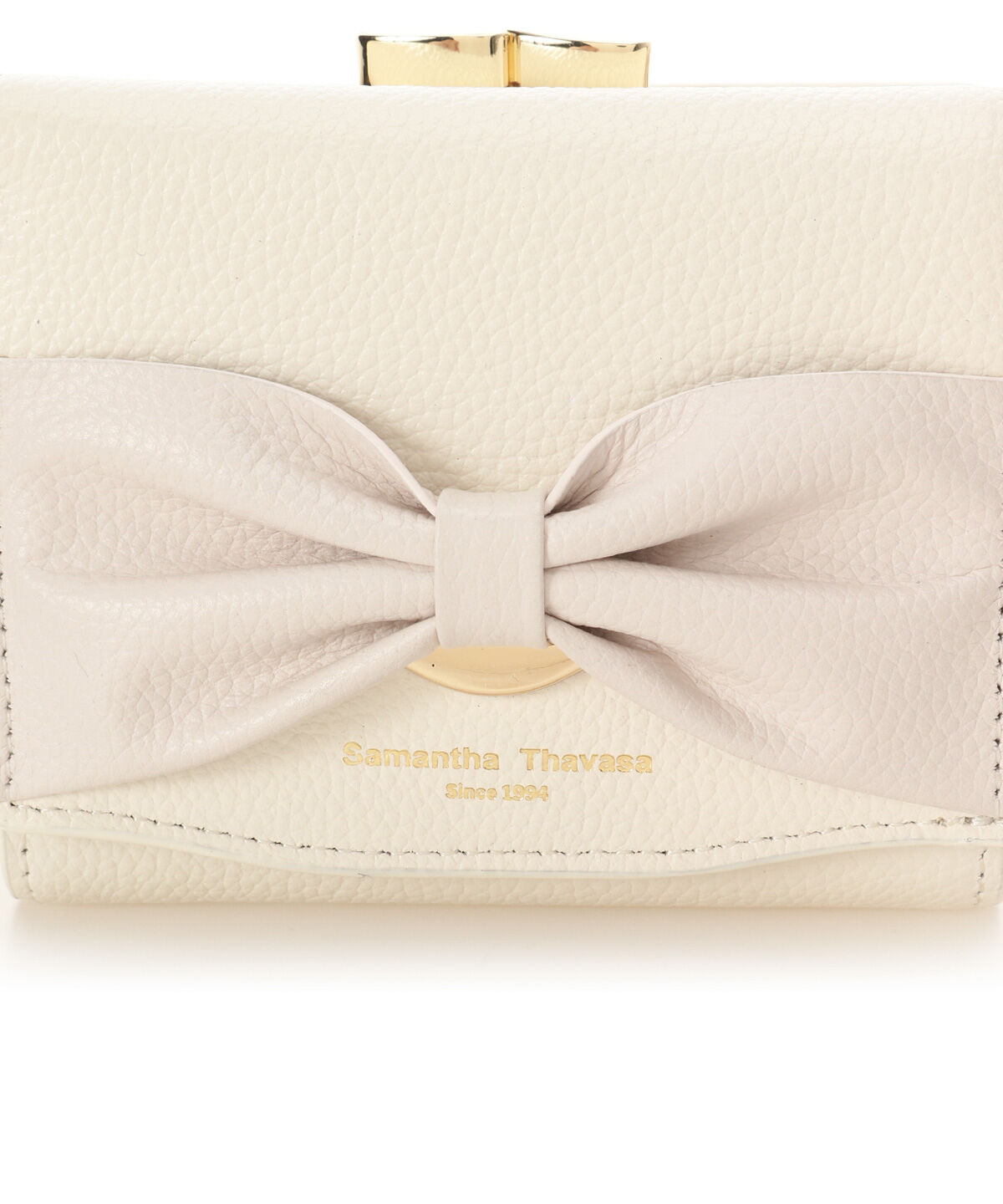 Samantha Thavasa「バイカラーリボンモチーフ口金折財布」|財布|