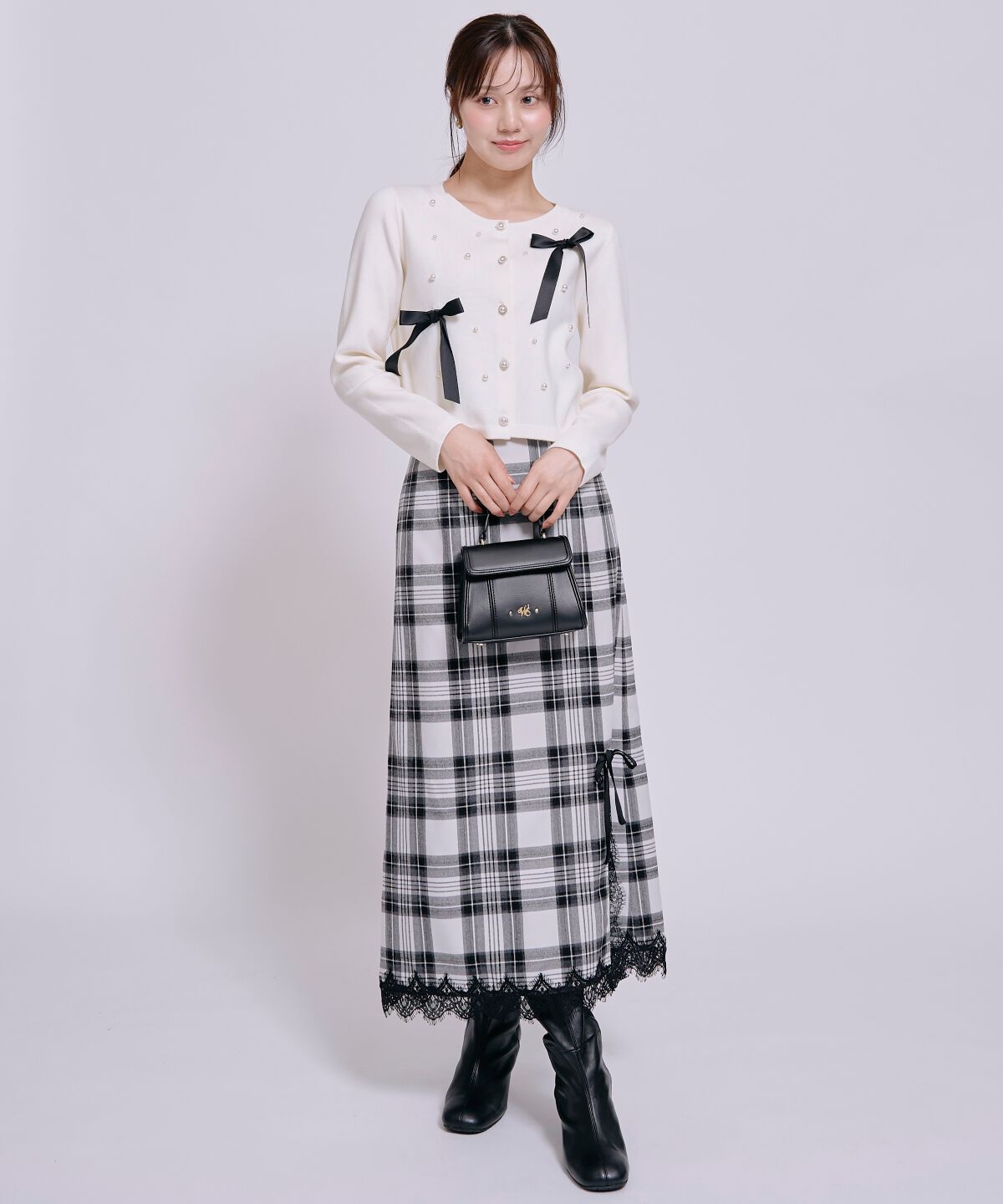 WILLSELECTION「リボンパールデコレーションカーディガン」|カーディガン|