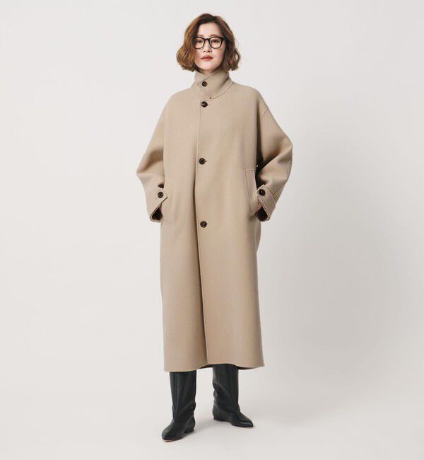 conte「＜conte＞リバー バルカラーコート」|その他|BEIGE