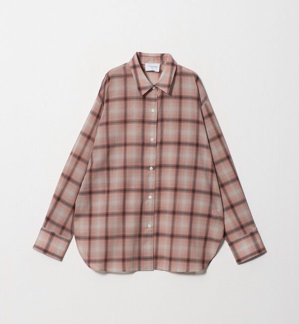 UNITED ARROWS「シアー チェック スカーフ ブラウス 」|シャツ・ブラウス|